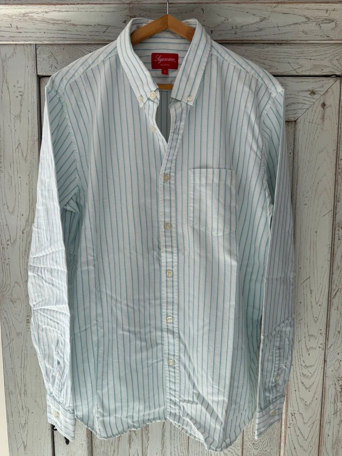 Supreme Supreme SS17 Oxford Stripe Button up Shirt Size US L / EU 52-54 / 3 - 1 Thumbnail