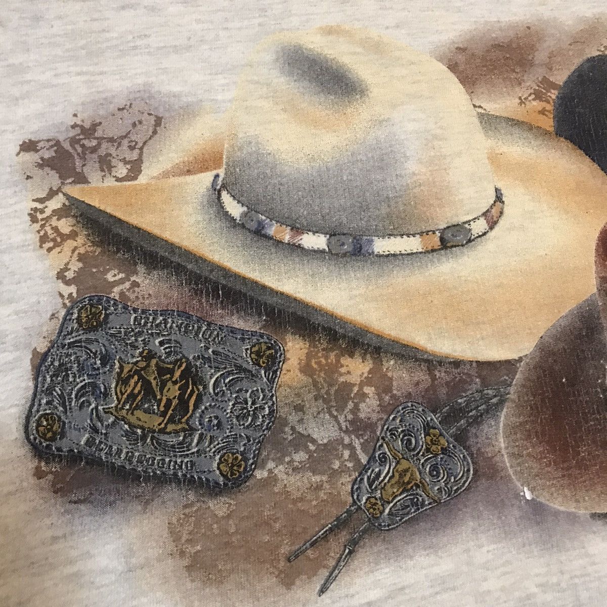 Arizona Jean Co. × Cowboy Equipment × Vintage VINTAGE ARIZONA COWBOY HAT 1993 VERY RARE TEE Size US XXL / EU 58 / 5 - 3 Thumbnail