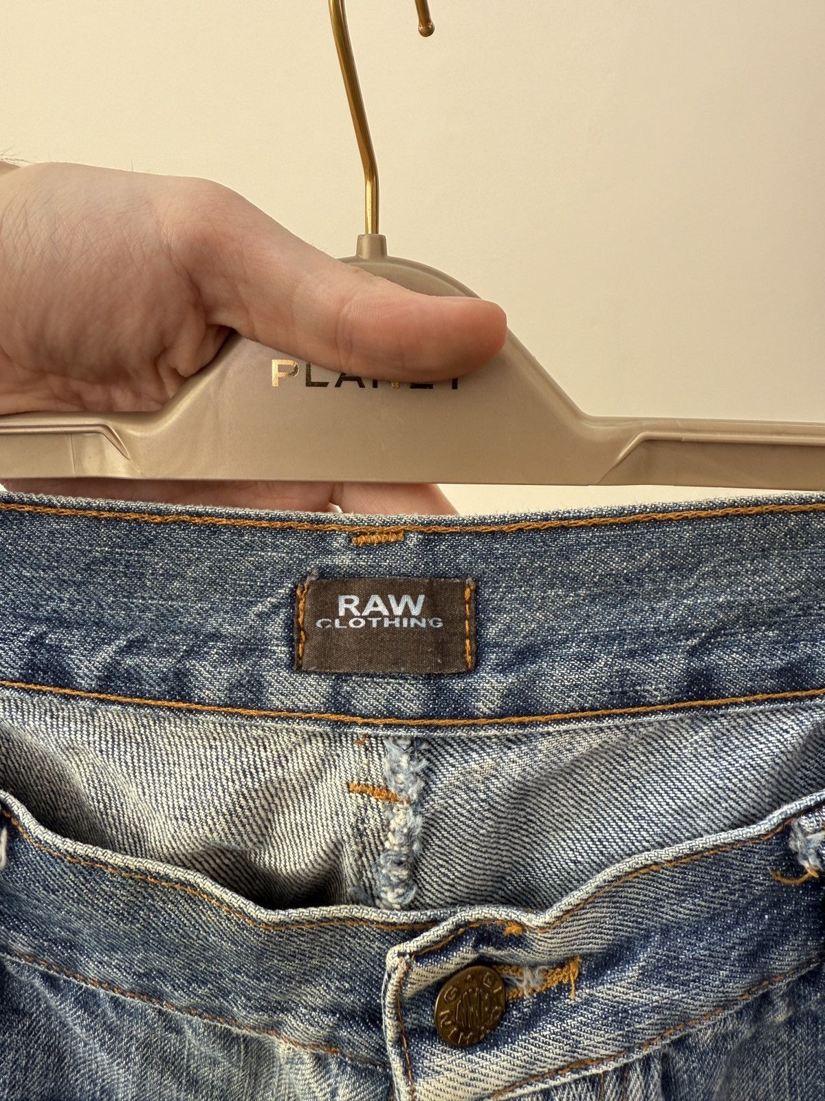Other Vintage RAW Clothing Distressed Jeans Patchwork Streetwear Size US 34 / EU 50 - 7 Thumbnail