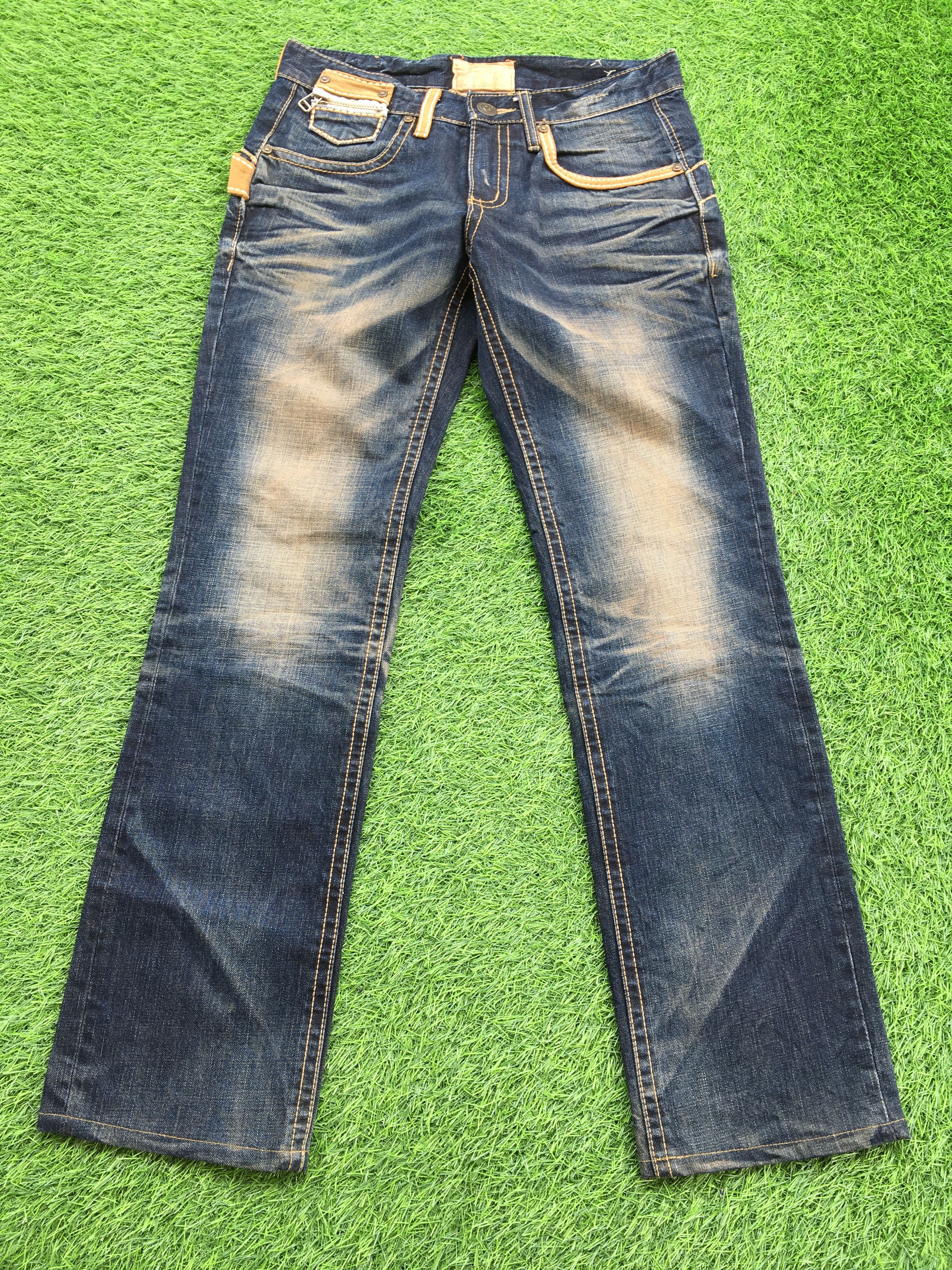 Japanese Brand × Jean Japanese embellished slim straight jeans D-1104 Size US 29 - 2 Thumbnail