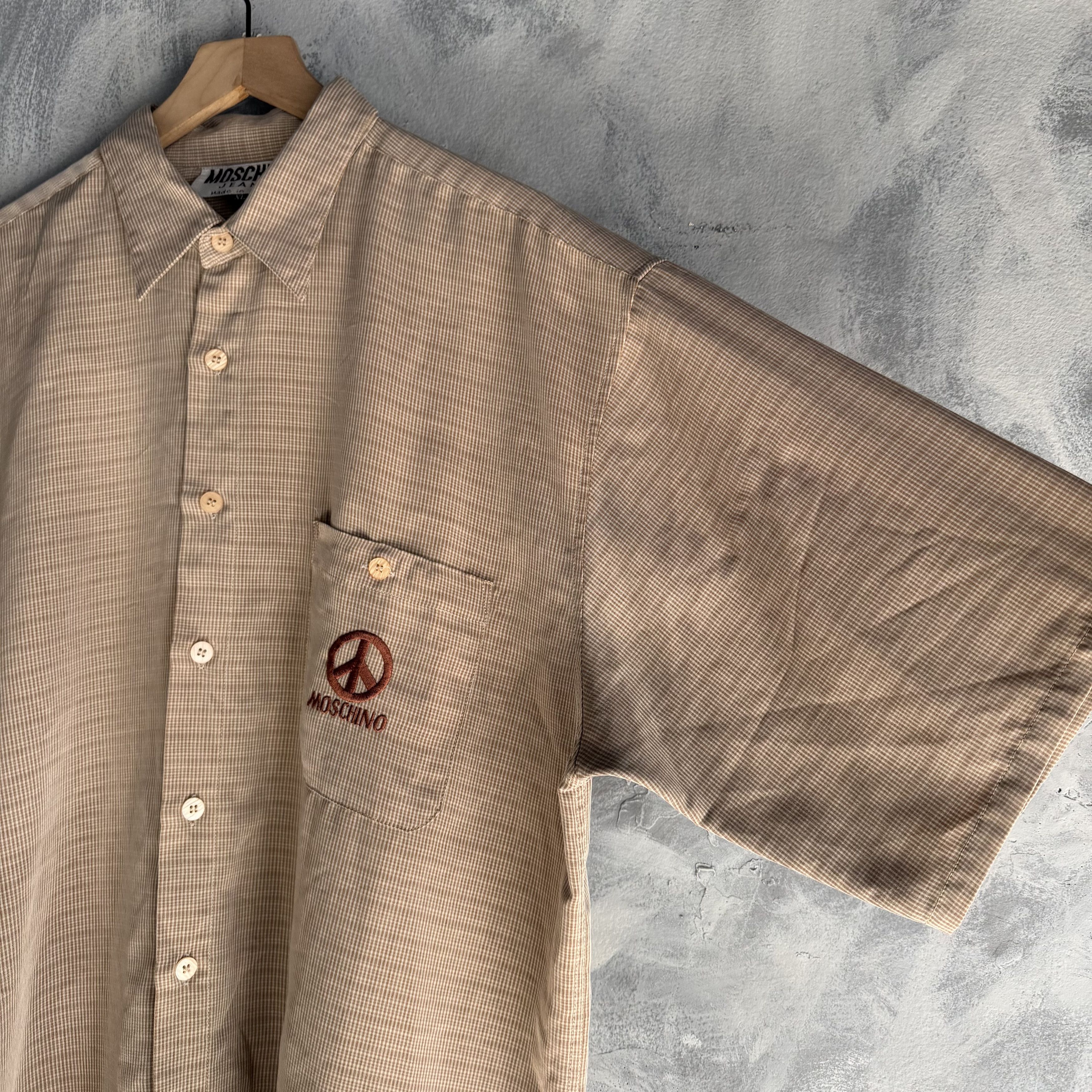 Moschino Vintage MOSCHINO Jeans Button Up Shirt Mens Embroidered Size US XL / EU 56 / 4 - 4 Thumbnail