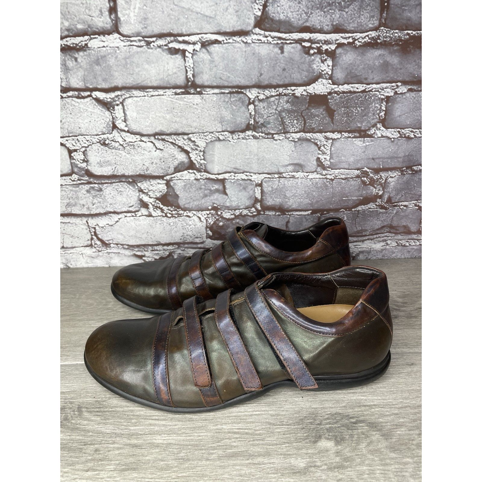 VERRI Bruno Verri Brown Leather Metallic Fashion Shoes Sneakers Me Size US 9 / EU 42 - 22 Thumbnail