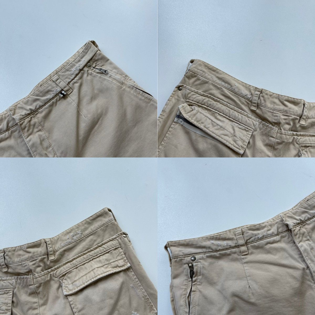 Prada Prada Vintage Pocket Archive Distressed Pants Beige Size US 34 / EU 50 - 9 Thumbnail