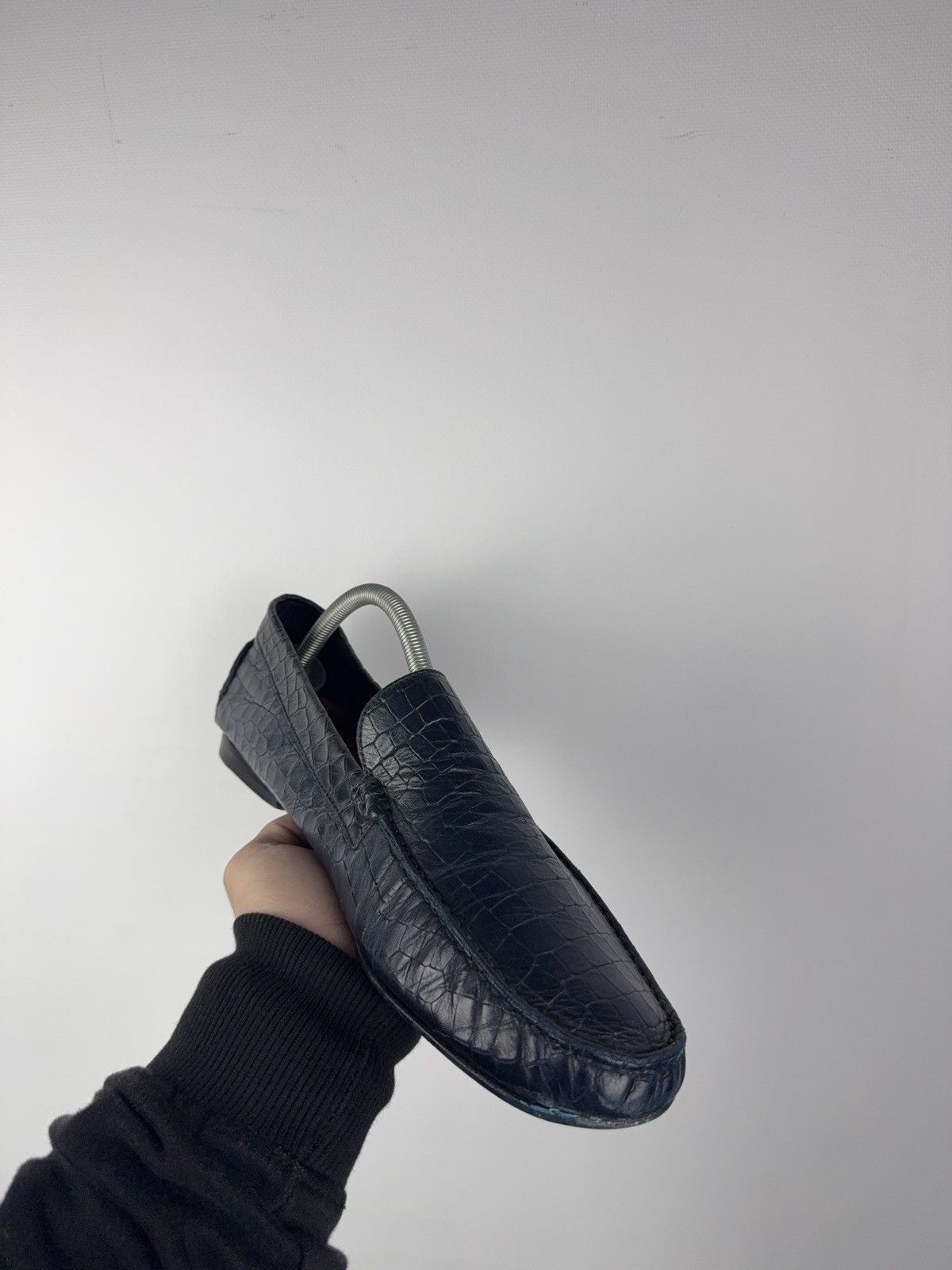 Corneliani Corneliani Crocodile Embossed Leather Loafers Made in Italy Size US 10 / EU 43 - 12 Thumbnail