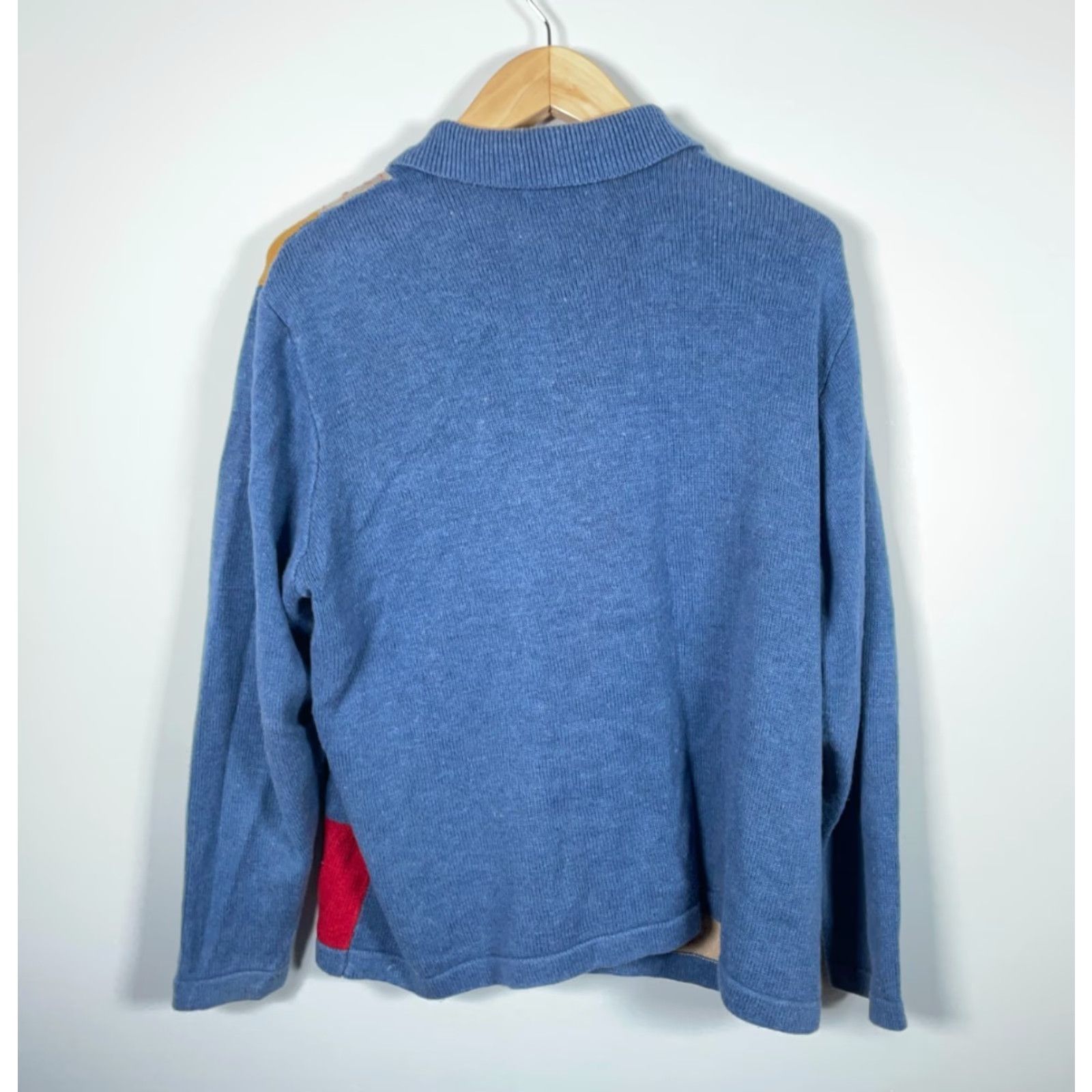 Vintage VINTAGE Willow Ridge Cardigan Women's 1X Blue Autumn Motif Embroidered Knit Sweater 90s Teacher Content: Casual Size XL / US 12-14 / IT 48-50 - 2 Thumbnail