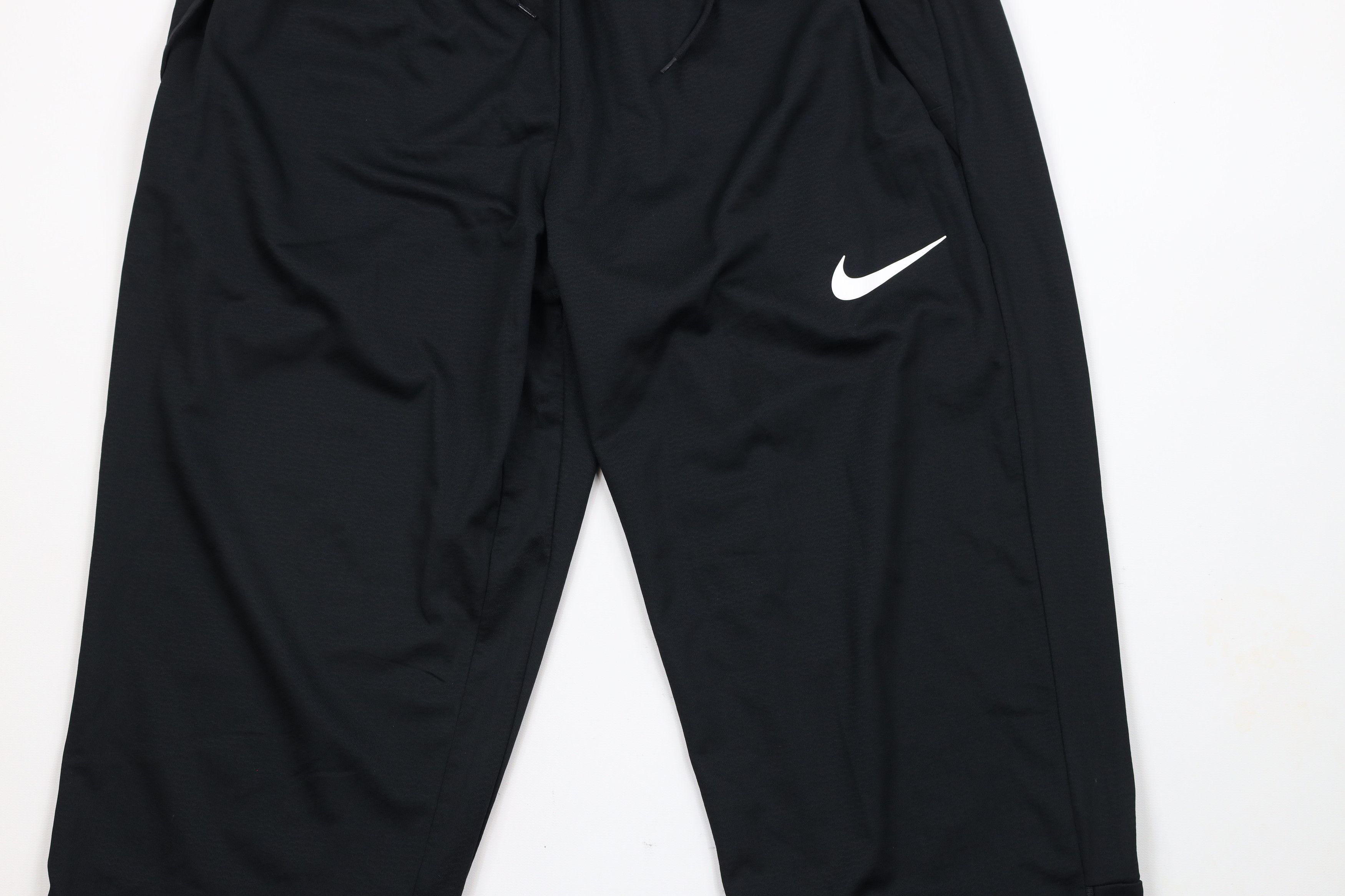 Nike × Vintage Vintage Nike Mini Swoosh Wide Leg Pants Black Polyester Size US 36 / EU 52 - 3 Thumbnail