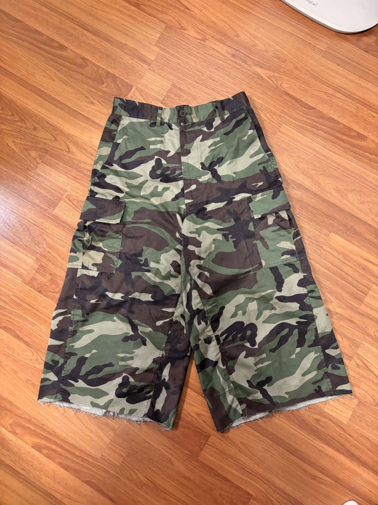 Vintage Military Camo Cargo Shorts Pants