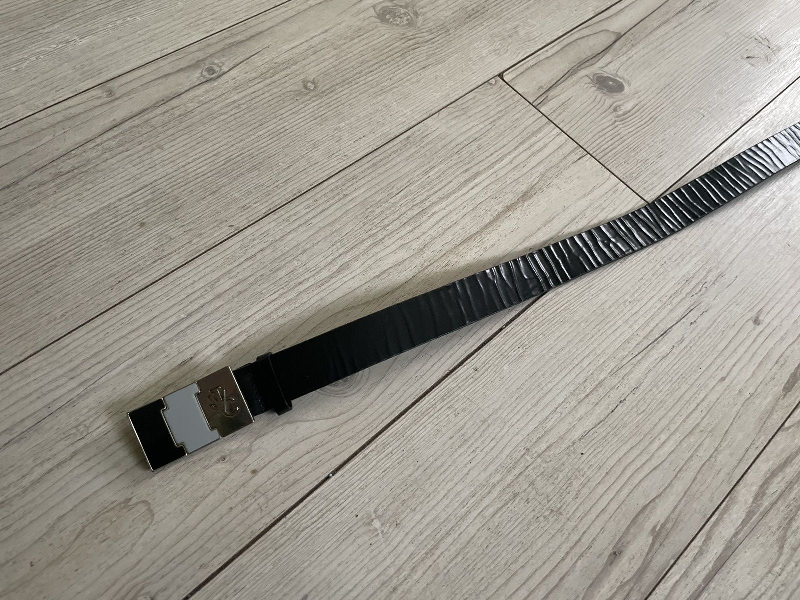 Versace × Vintage VERSACE LEATHER BELT Y2K LEATHER BLACK Size ONE SIZE - 6 Thumbnail