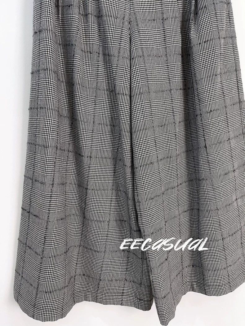 Comme des Garcons Comme des Garcons size M Black and white wool wide-leg pan Size 23" - 4 Thumbnail