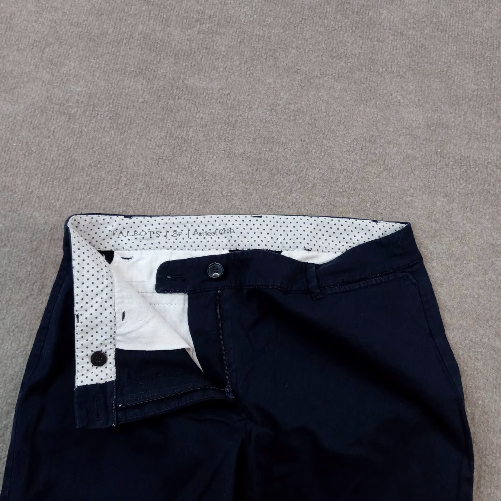 Talbots Talbots Womens Black Cropped Stretch Pants 8P Petite Size 32" / US 10 / IT 46 - 6 Thumbnail