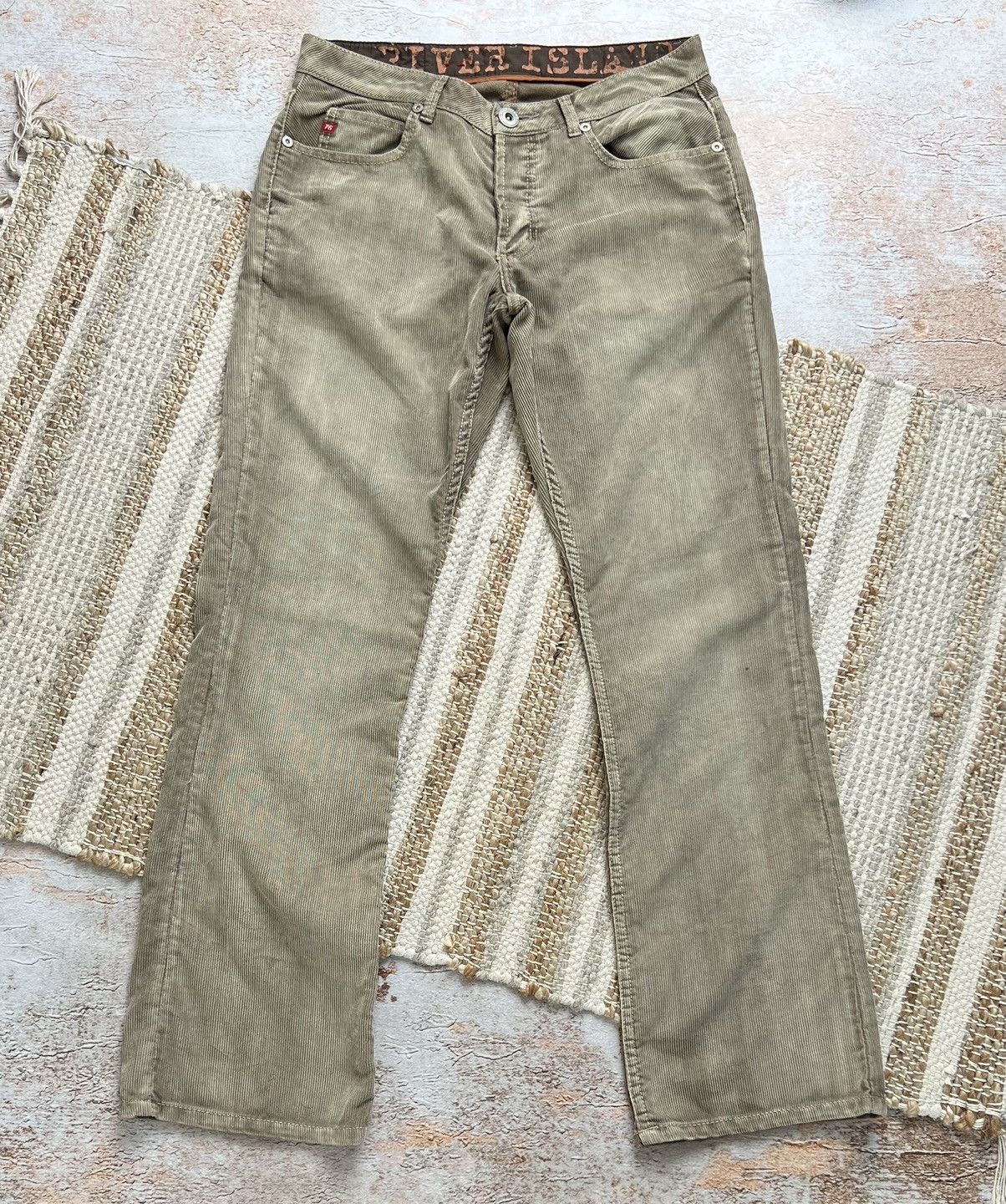 image of Avant Garde x Vintage River Island Vintage Corduroy Washed Pants in Brown, Men's (Size 34)