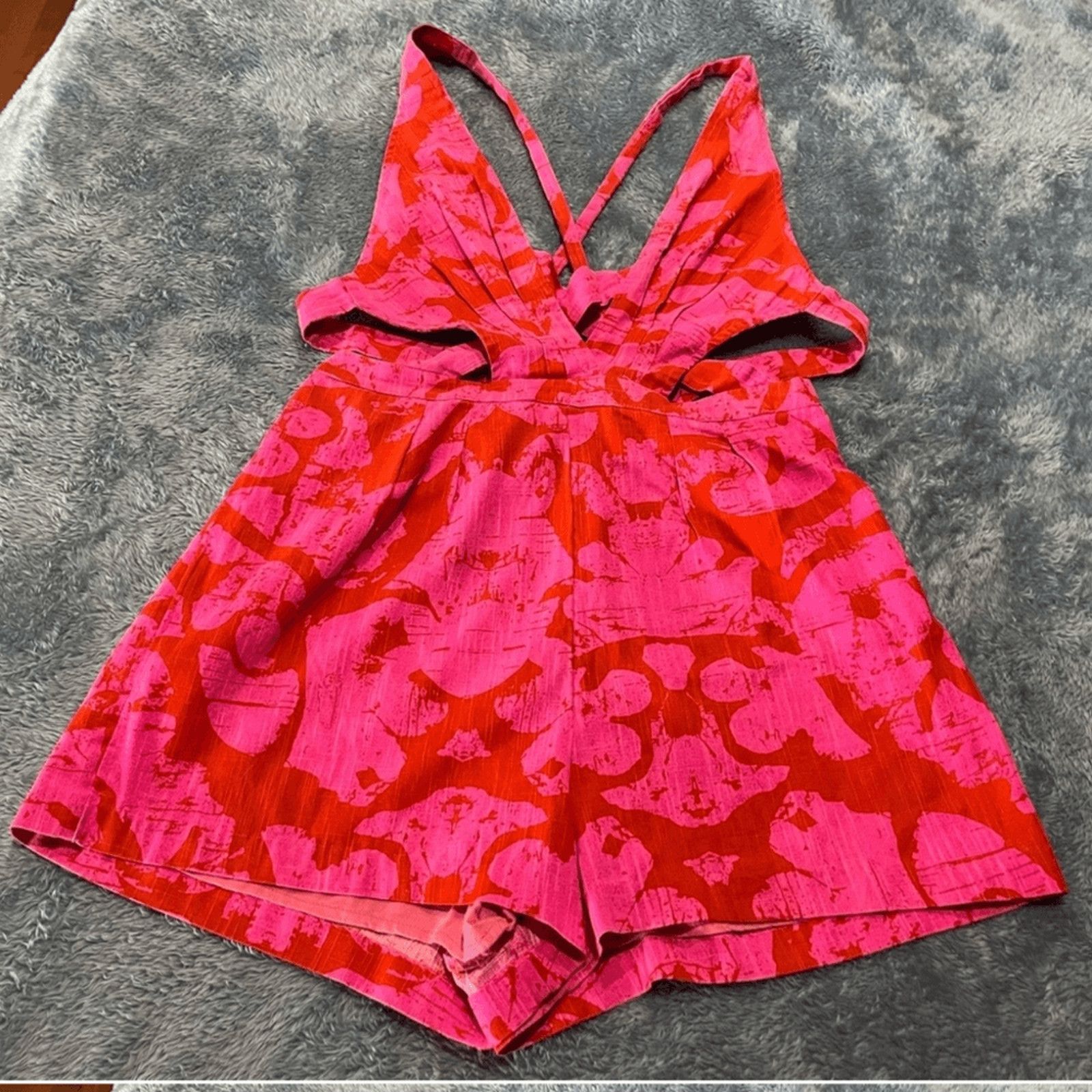 Free People Free People Pink and Red Jumpsuit Size 34" / US 12 / IT 48 - 5 Thumbnail