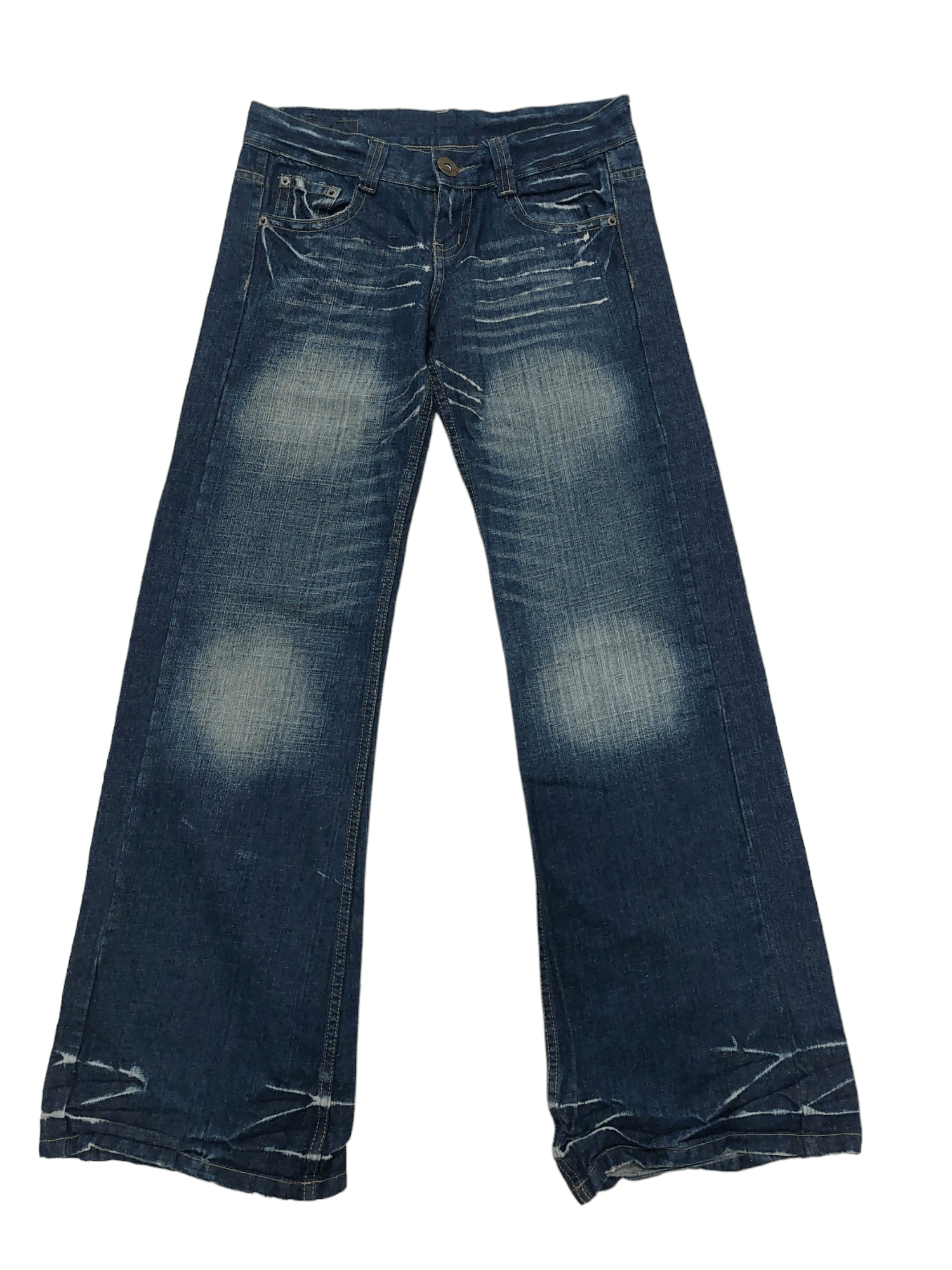 If Six Was Nine × Japanese Brand × Vintage The M2868 Jeans Low Rise Flare Boot Cut Distressed Denim Size US 31 - 2 Thumbnail