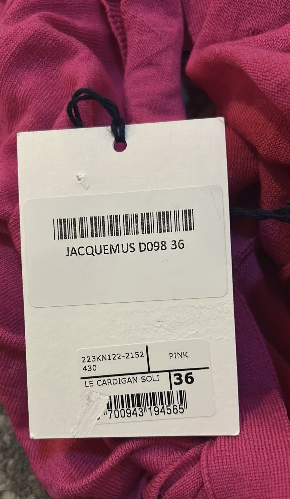 Jacquemus Jacquemus Cropped Button-fastening Wool Blend Cardigan Size XS / US 0-2 / IT 36-38 - 7 Thumbnail
