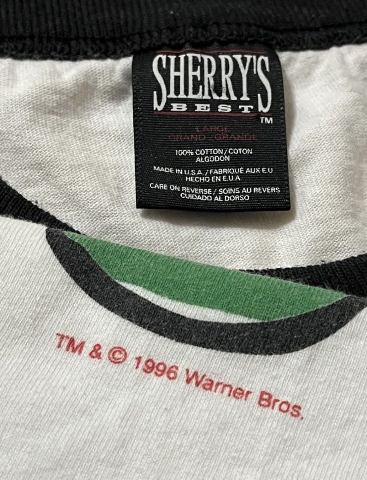 Vintage Vintage 90s Bugs Bunny Ringer T shirt Size US L / EU 52-54 / 3 - 3 Thumbnail