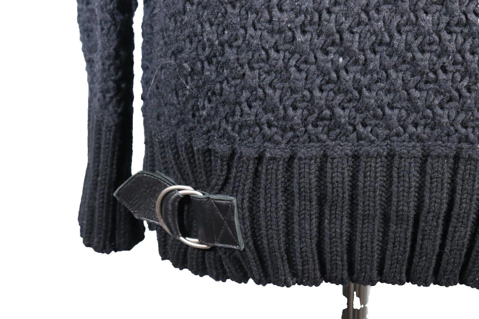 Chloe Chloé Women Small Black Chunky Knit Buckle Wool Knit Sweater Size S / US 4 / IT 40 - 5 Thumbnail