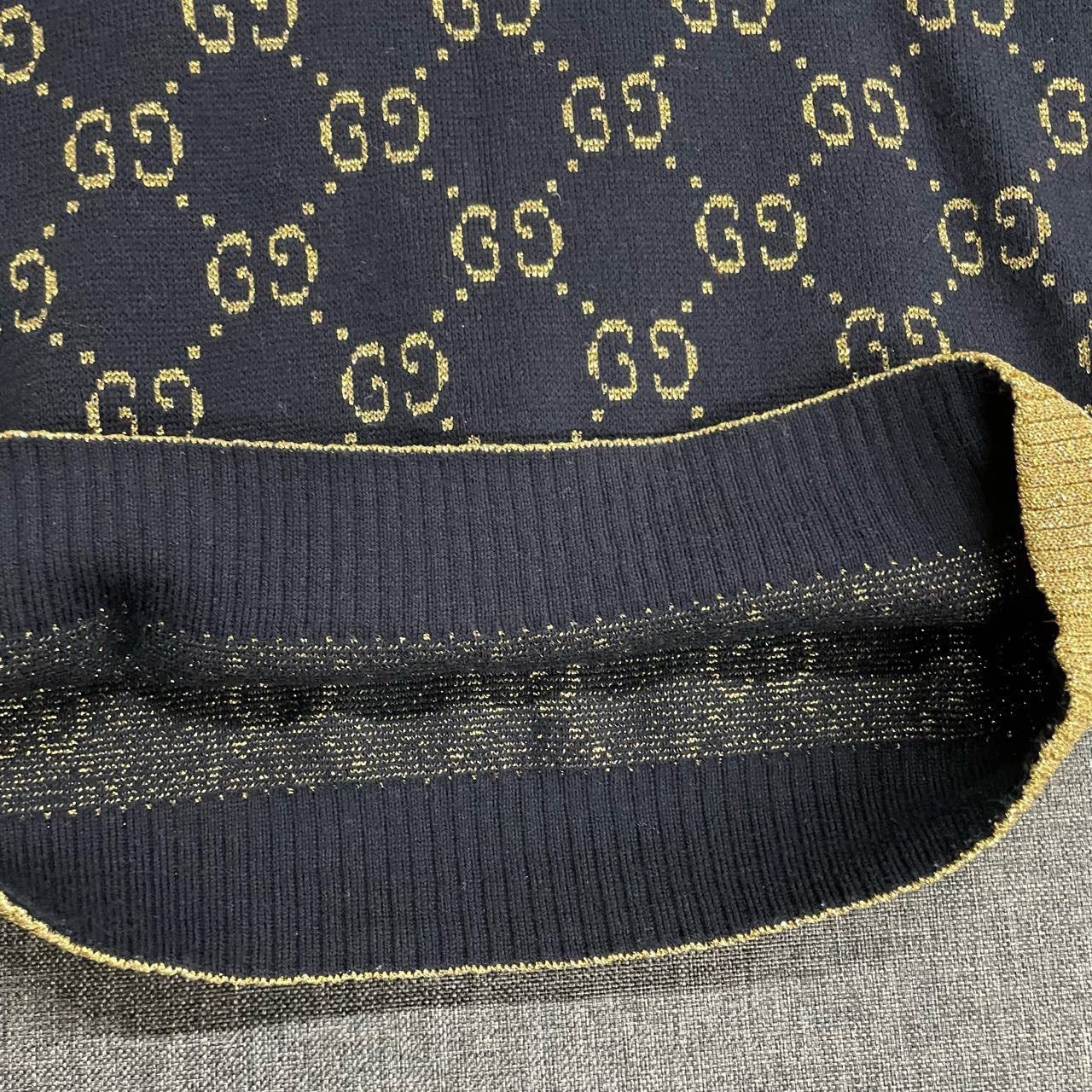 Gucci Gucci Black and gold full-print cardigan sweater 2501-Nexta Size US XS / EU 42 / 0 - 7 Thumbnail