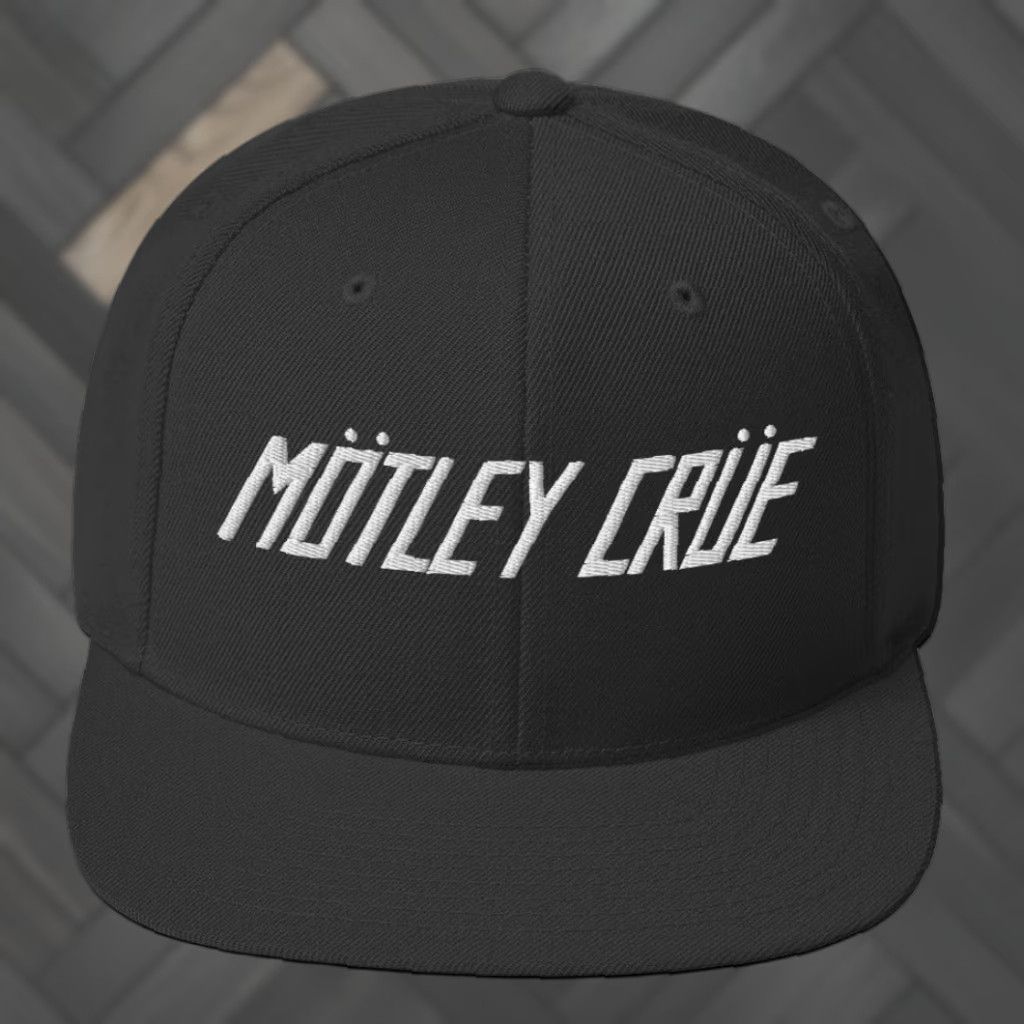 Logo 7 Motley Crue Hat Snapback Officially Licensed Men One Size Black Adjustable Embroidered Music Casual, Party/Cocktail, Travel, Workwear Vintage: No Size ONE SIZE - 1 Preview