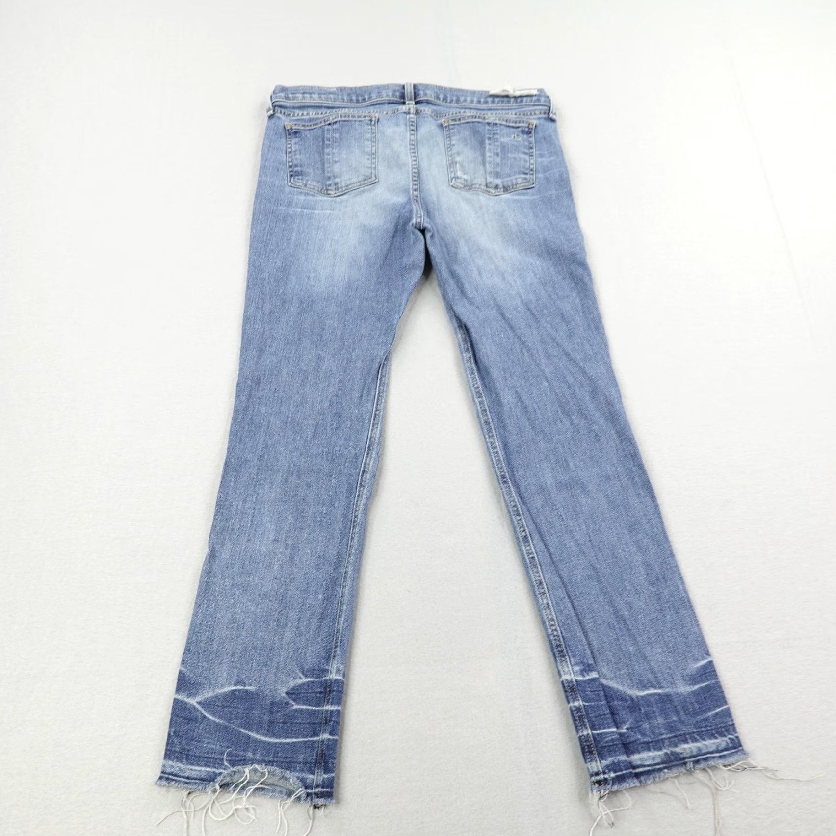 Rag & Bone VINTAGE Rag & Bone Crop Jeans Womens 32 Denim Distressed Frayed Hem Mid Rise Stretch Pockets 2010s Size 24" / US 00 / IT 34 - 5 Thumbnail