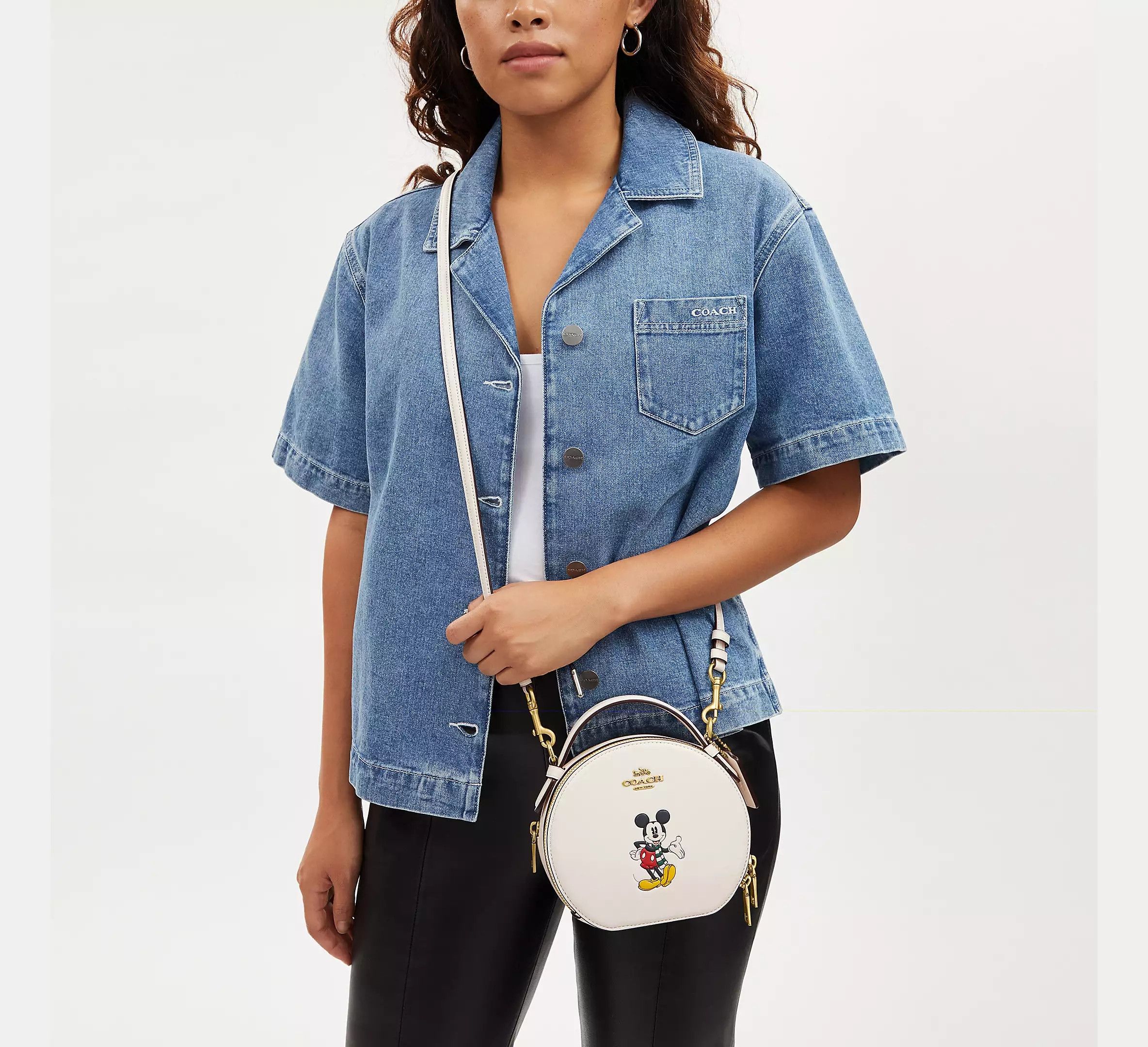 Disney X Coach Canteen Crossbody With Mickey Mouse CM856