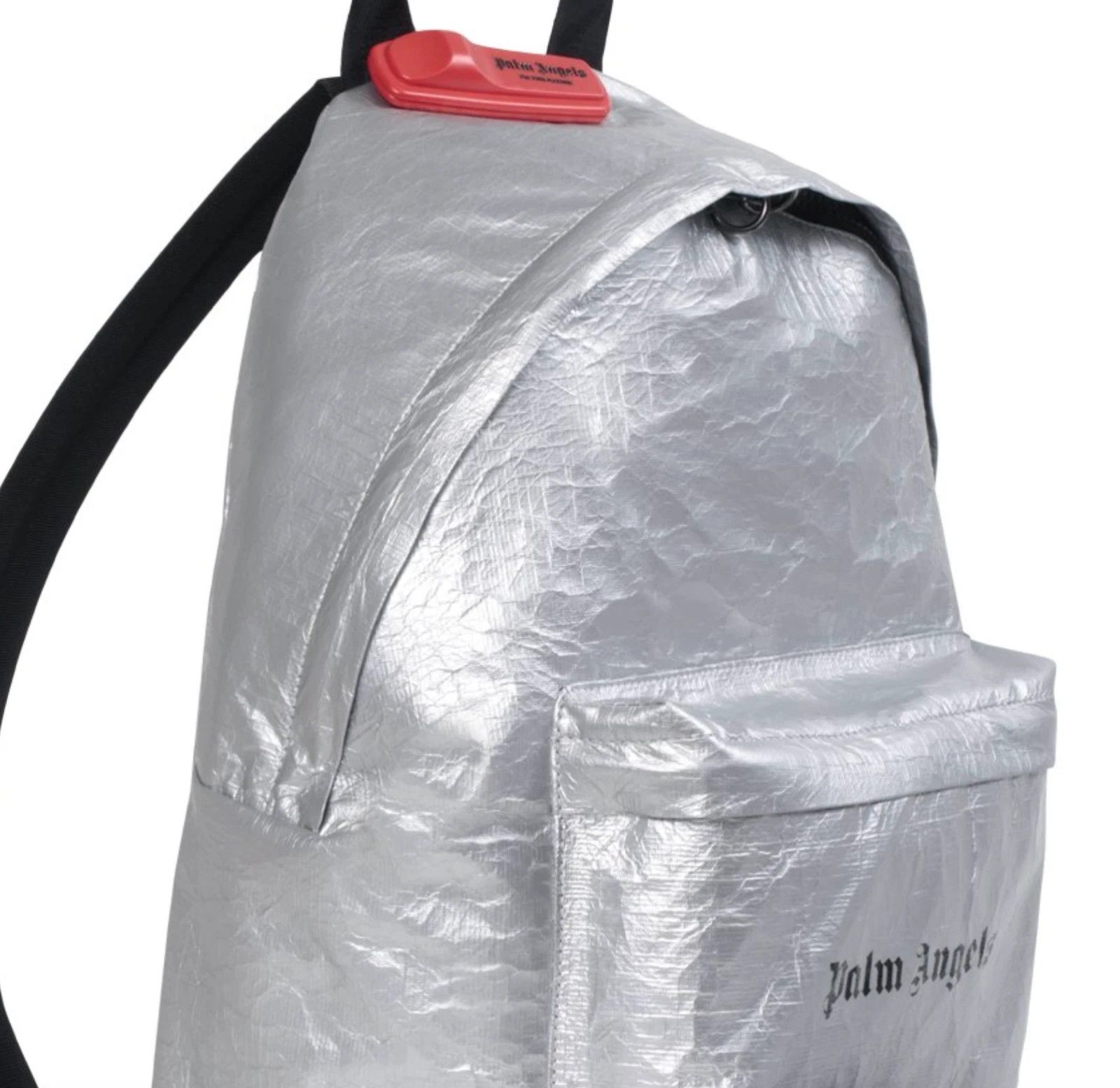 Palm Angels Palm Angels Silver Backpack w/ sensor tag clip Logo Size ONE SIZE - 3 Thumbnail
