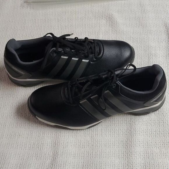 Adidas Adidas Adipower Sz. 9.5 Black & Silver Golf Shoes Size US 9.5 / EU 42-43 - 1 Thumbnail