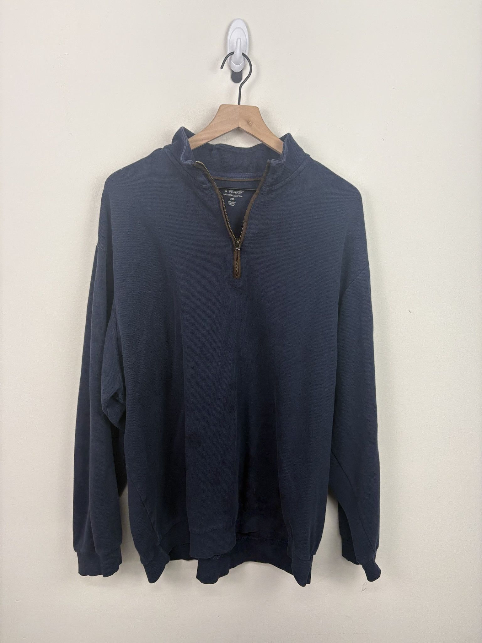 Other Vintage Knit Fleece Round Tree & Yorke Quarter Zip Cardigan Size US XXL / EU 58 / 5 - 1 Thumbnail