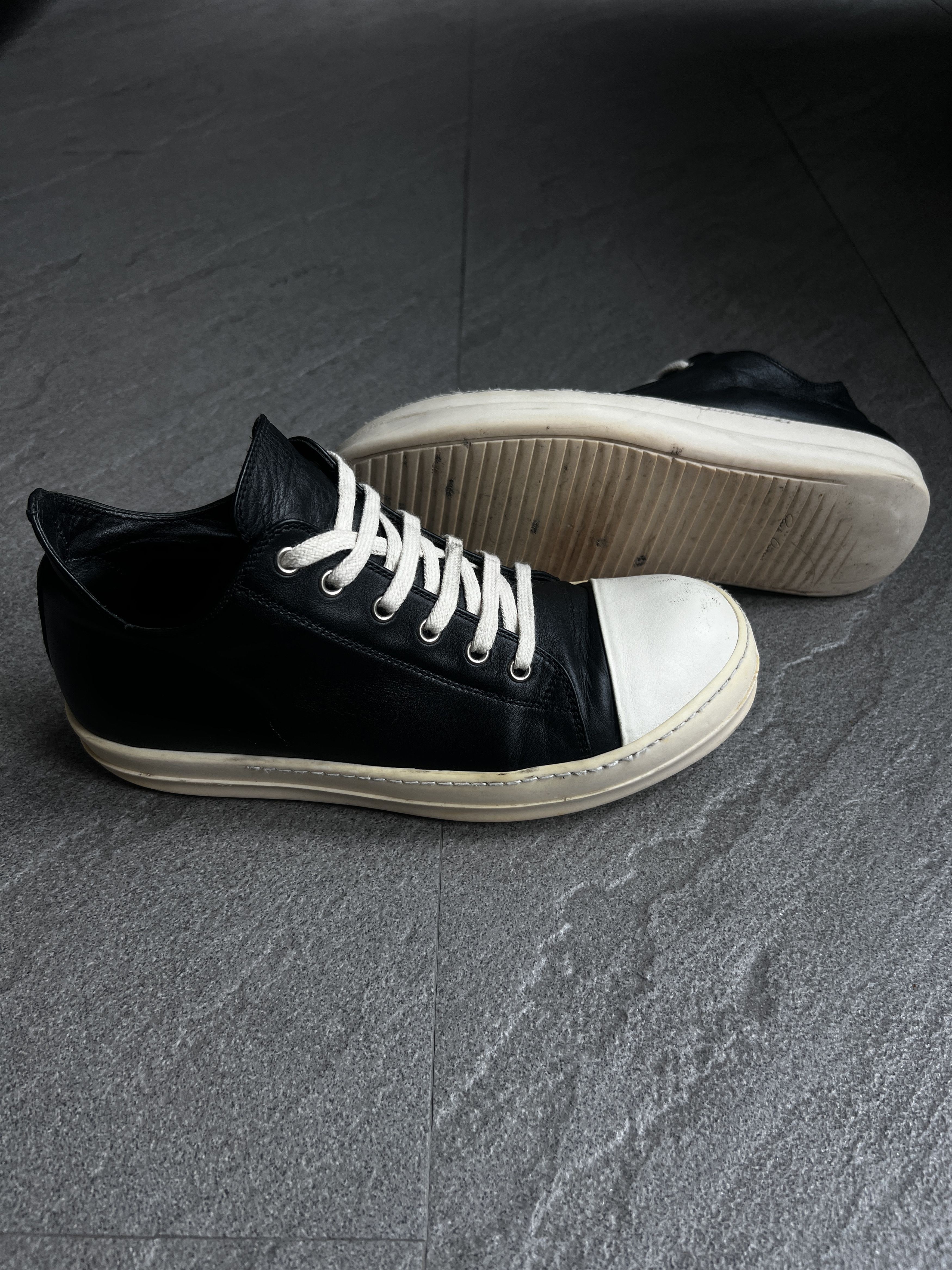 Rick Owens Rick Owens Leather Low Ramones Sneakers EU41.5 Size US 8.5 / EU 41-42 - 7 Thumbnail