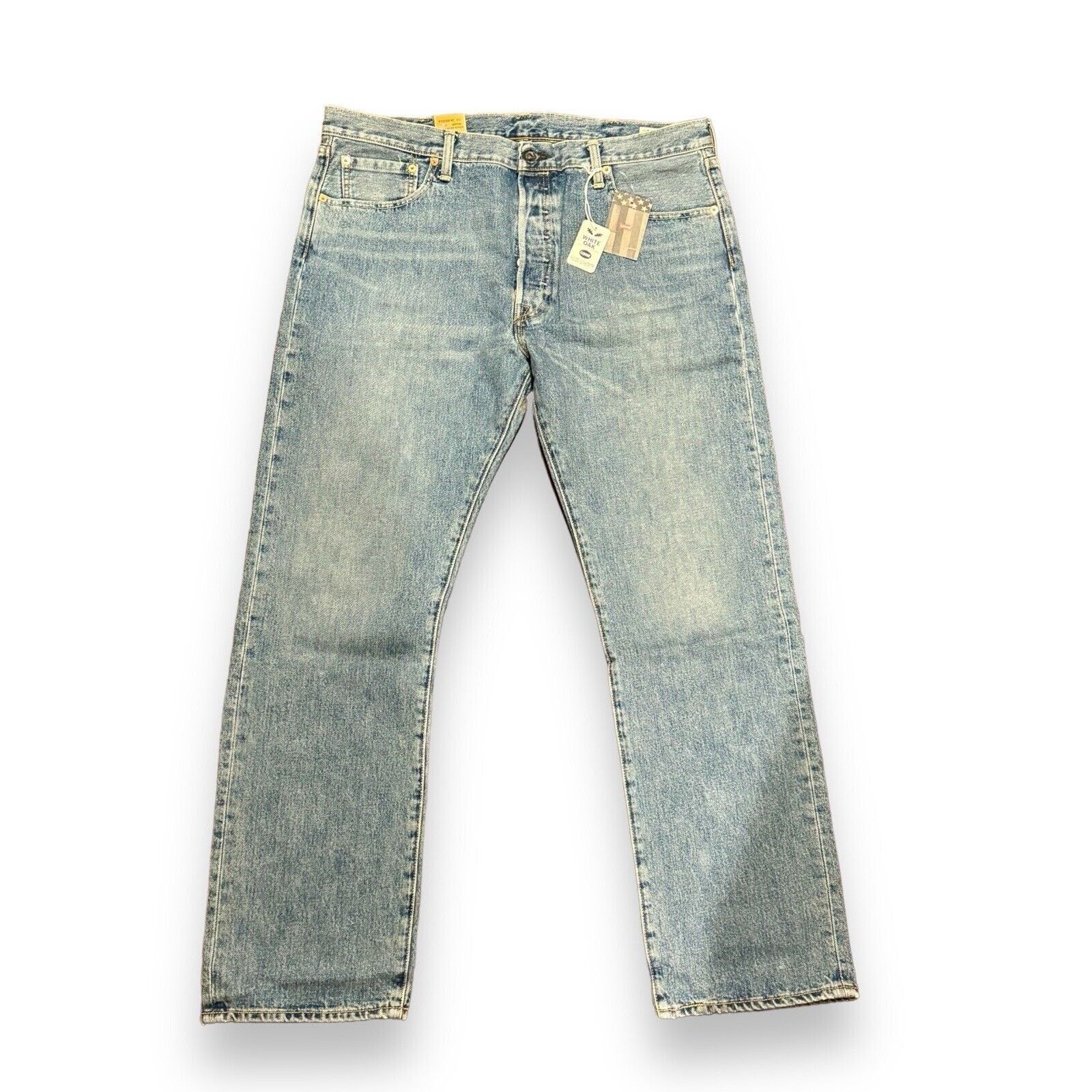 image of 501 White Oak Cone Denim Straight Leg Usa 40 X 32 in Blue, Men's