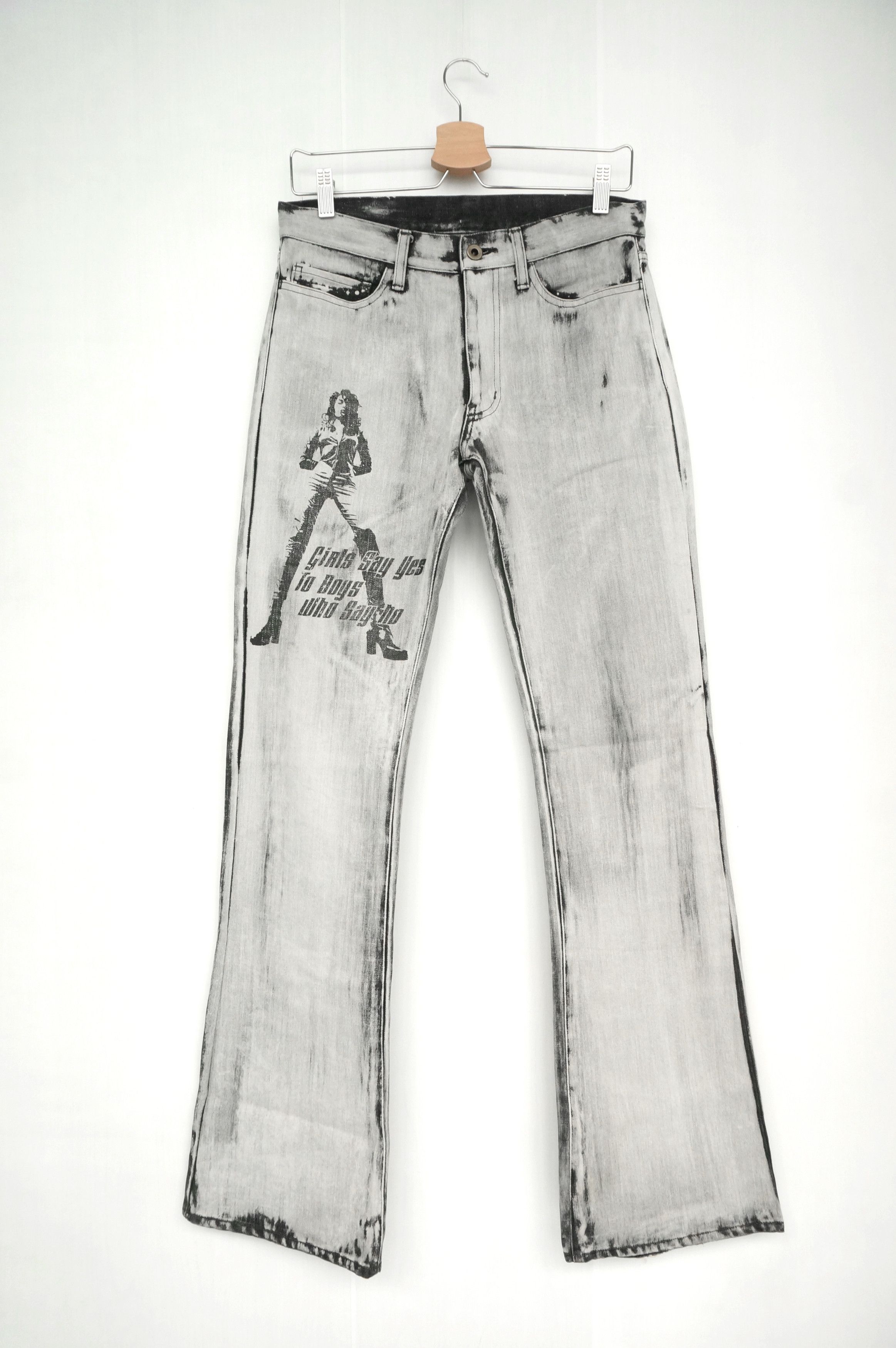 Vintage 🔥Dope Japan EDGE RUPERT Flared Acid Wash Vintage Jeans Size US 29 - 1 Thumbnail