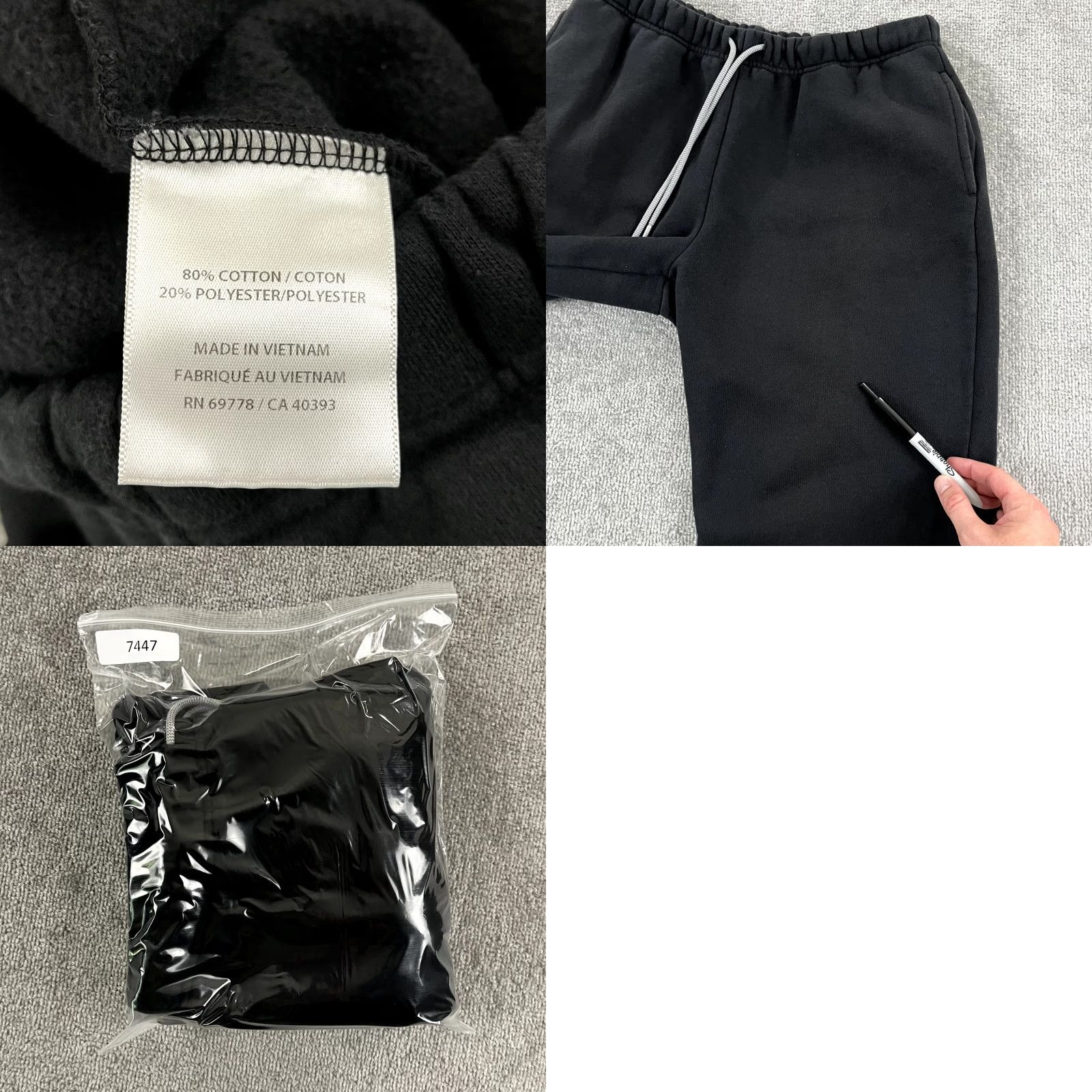 Vintage VINTAGE MELODY EHSANI Sweatpants Womens Large x 28" Tapered Fleece Jogger Faded Black Size 36" / US 14 / IT 50 - 8 Thumbnail