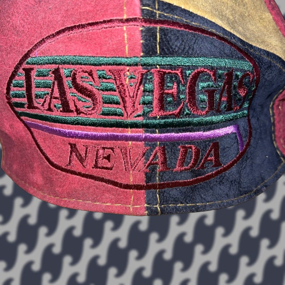 Vintage VINTAGE Las Vegas Maroon Brown Patch Hat Cap SnapBack Rayon One Size Mens Adjustable Size ONE SIZE - 1 Thumbnail