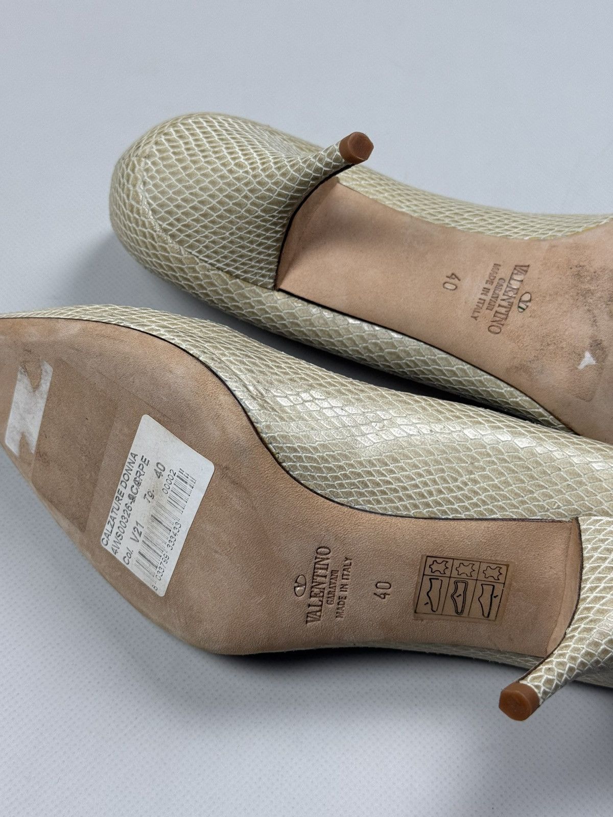 Valentino Valentino Garavani Snakeskin Pattern Leather Heels Shoes Size US 10 / IT 40 - 15 Thumbnail