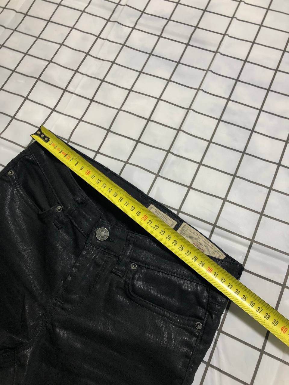 Allsaints All Saints Low Rise Cropped Skinny Jeans, Coated, Petrel Size 25" / US 0 / IT 36 - 9 Thumbnail