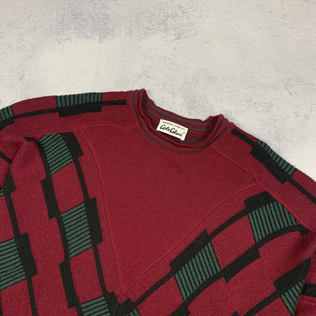 Carlo Colucci Vintage Carlo Collucci 3D Knit Wool Sweater West Germany 90s Size US M / EU 48-50 / 2 - 2 Thumbnail