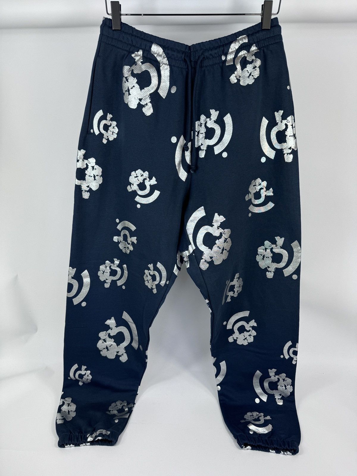 DENIM TEARS x BSTROY SILVER LOGO PRINT JOGGERS Size US 32 / EU 48 - 1 Thumbnail