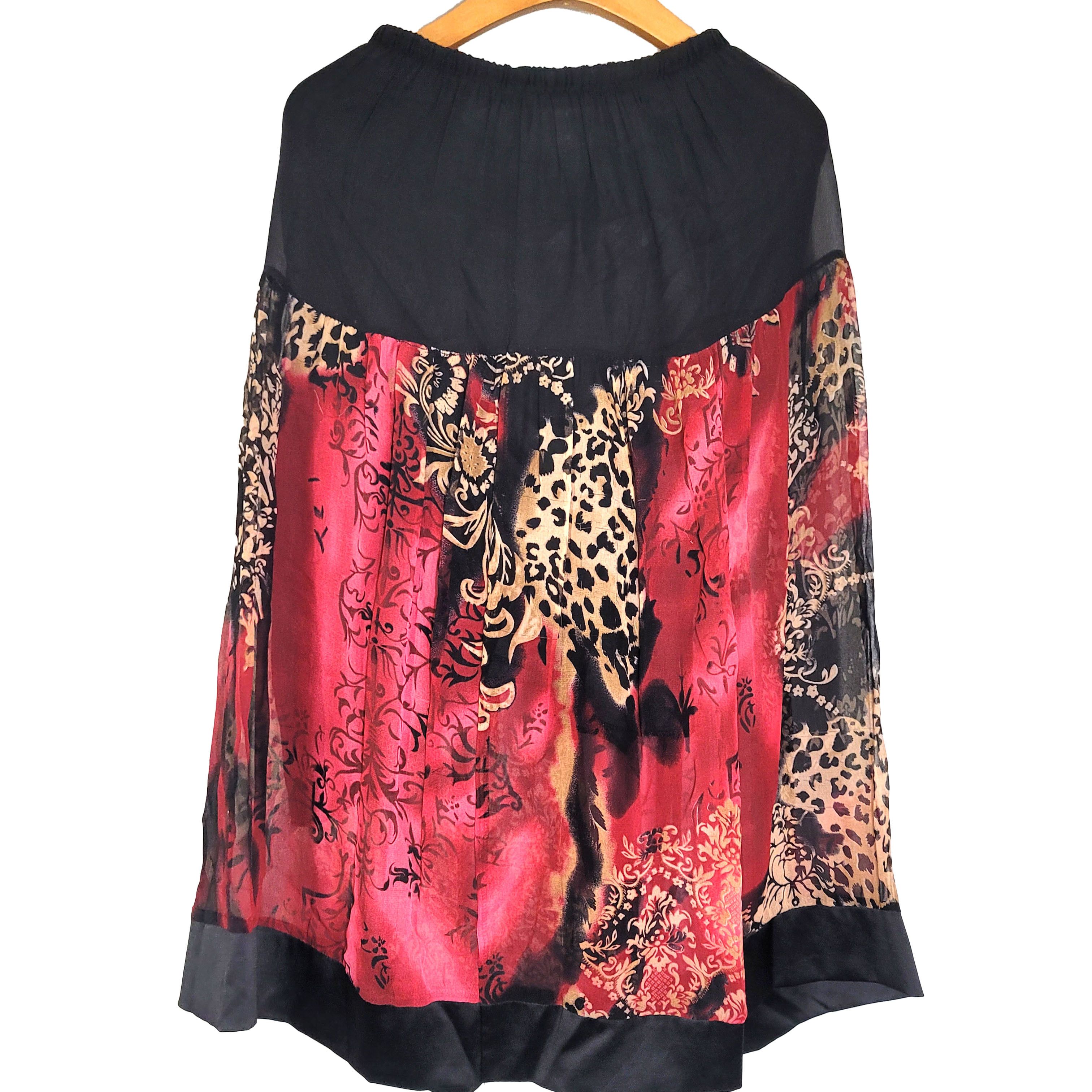 Other Women's 100% Silk A-Line Skirt Elastic Waist SDK362 Size 31" - 2 Thumbnail
