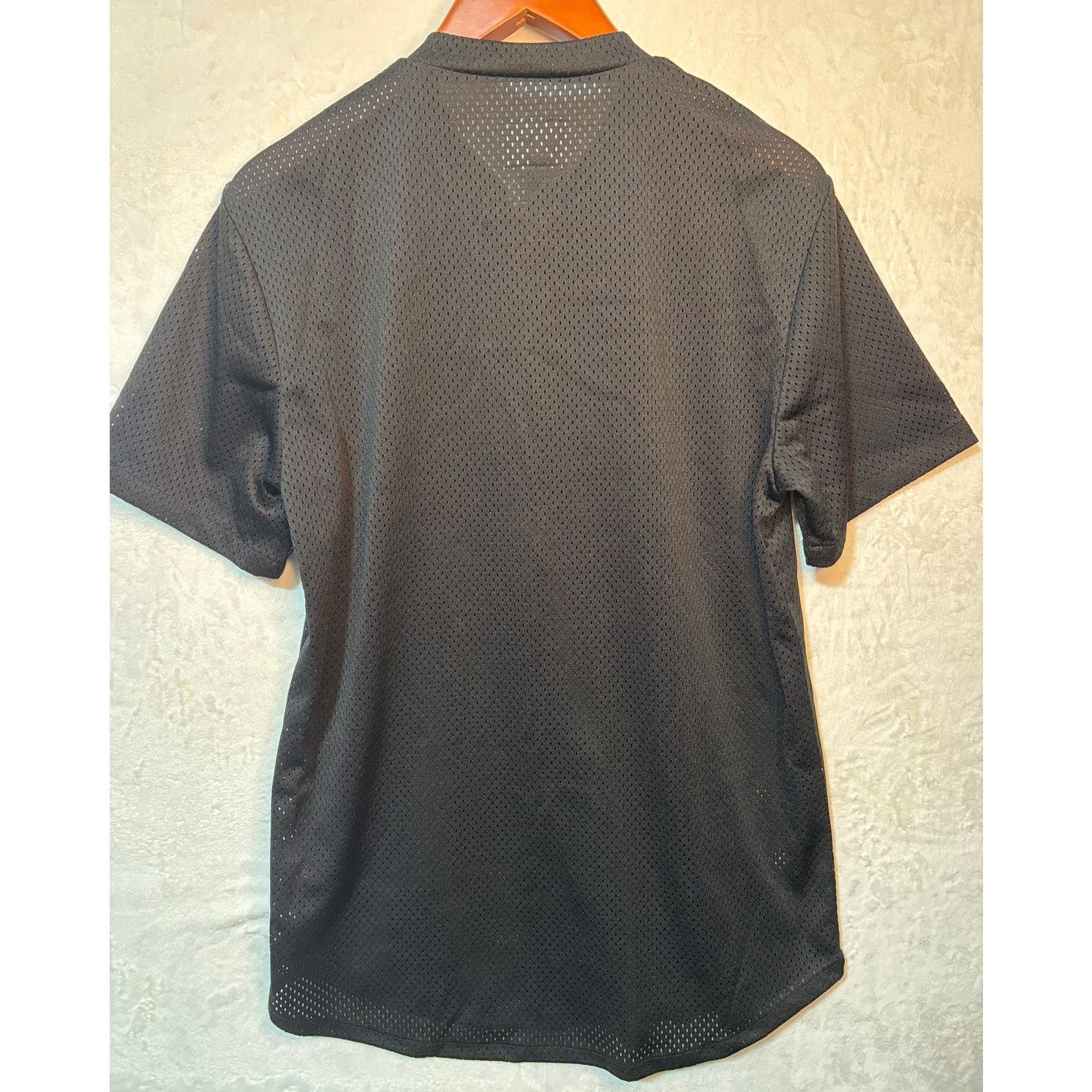 Huf HUF Men's Bronx Henley Black Mesh Baseball Jersey Shirt | S Size US S / EU 44-46 / 1 - 3 Thumbnail