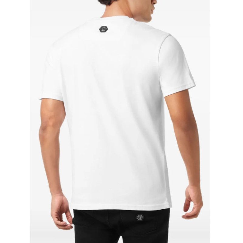 Philipp Plein Philipp Plein Strass Signature Round Neck T-Shirt Size XL Size US XL / EU 56 / 4 - 2 Thumbnail