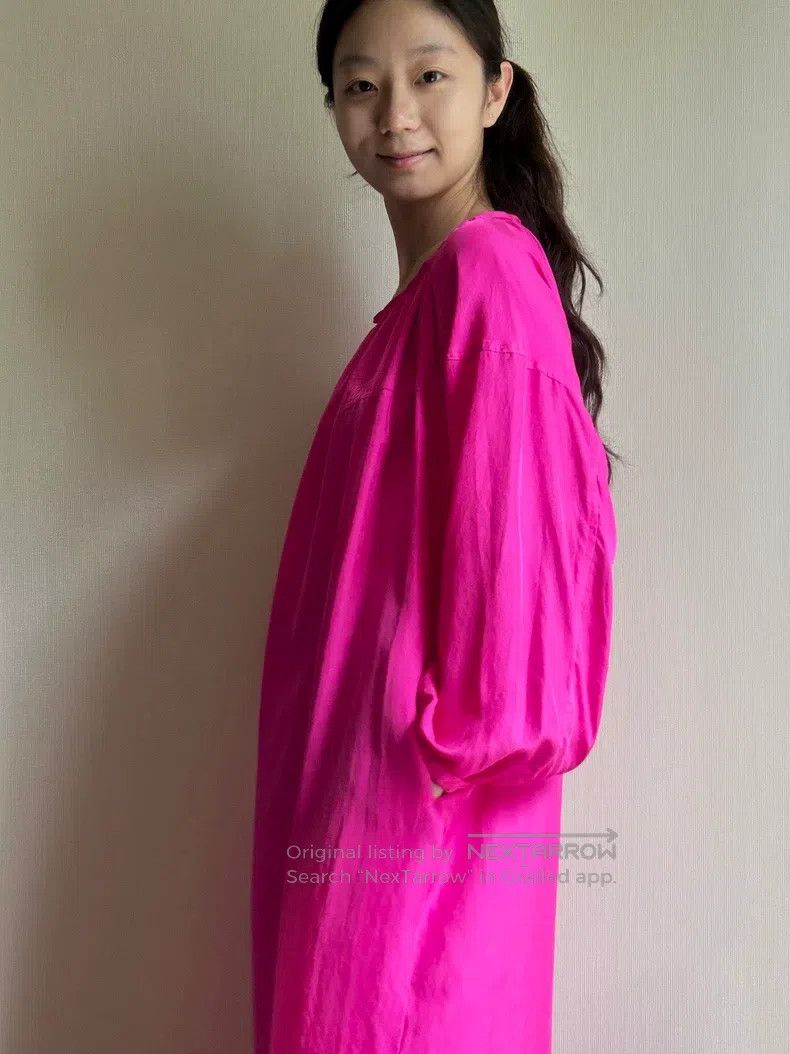 Comme des Garcons Comme Des Garcons Silk Cut-Out Dress, High Saturation Pink Size M / US 6-8 / IT 42-44 - 9 Thumbnail