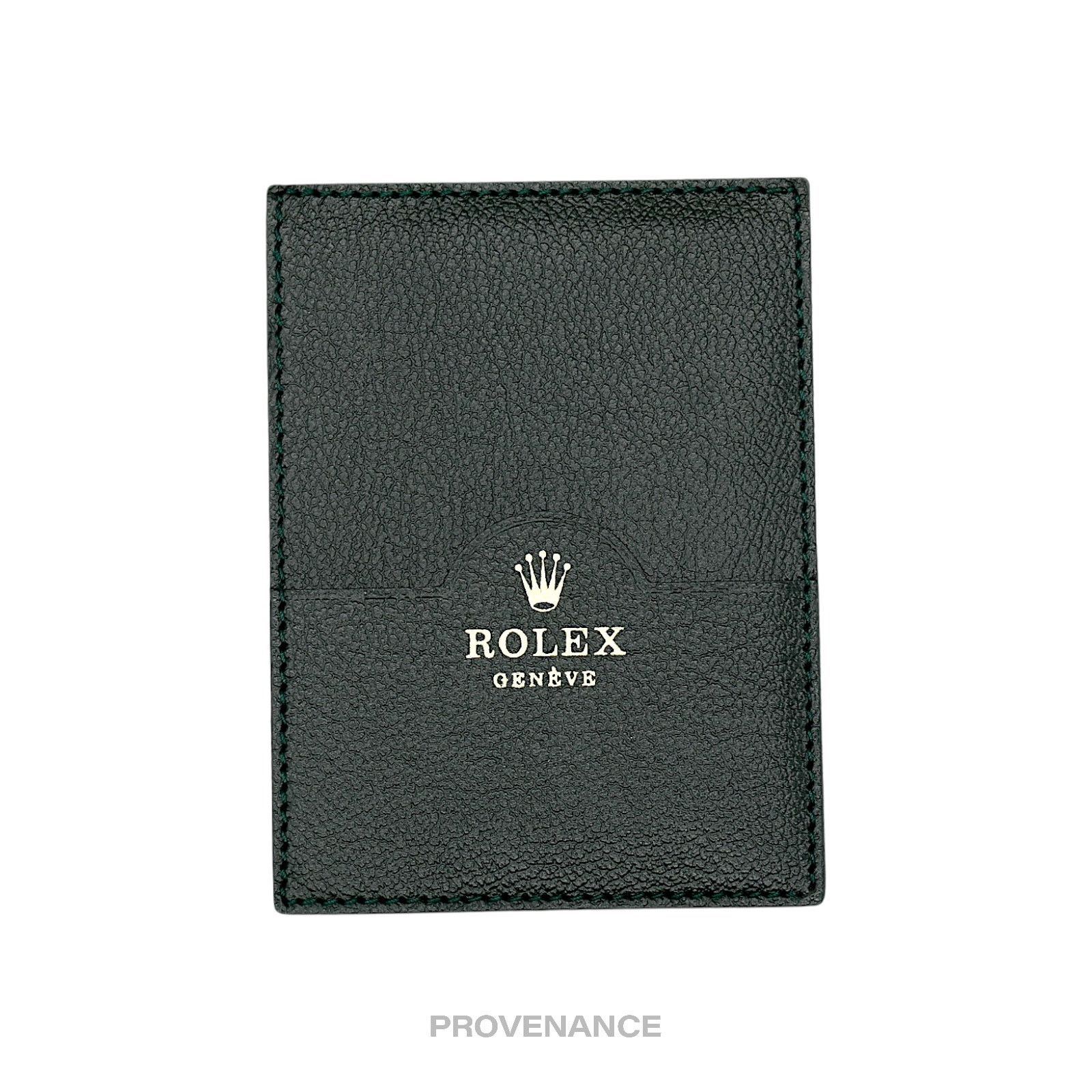 Rolex 🔴 Rolex Card Holder Wallet - Green Leather Size ONE SIZE - 1 Thumbnail