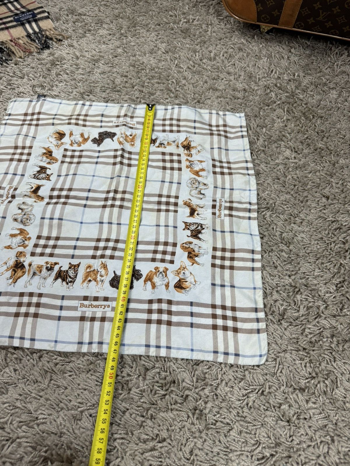 Burberry × Vintage Vintage Burberry 90s silk scarf original luxury item Size ONE SIZE - 5 Thumbnail