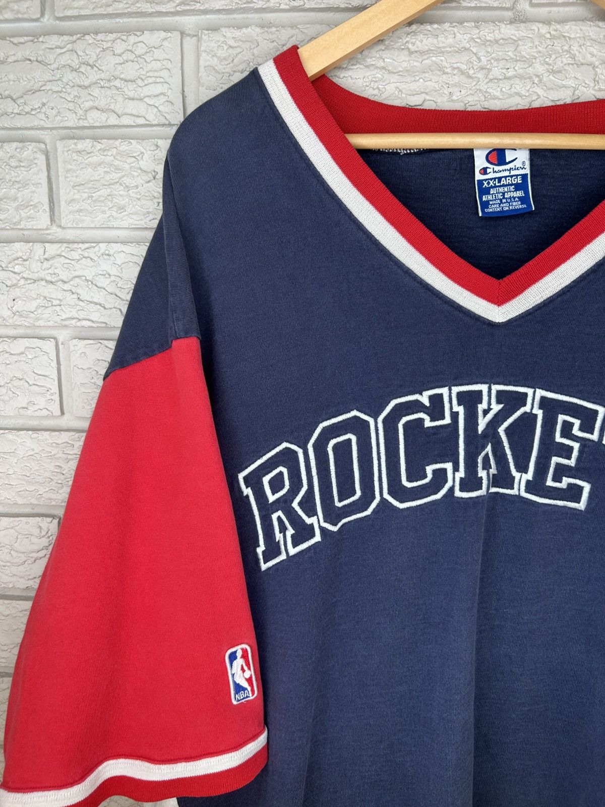 Champion Vintage 90s Champion Houston Rockets NBA Shooting Shirt Size US XXL / EU 58 / 5 - 3 Thumbnail