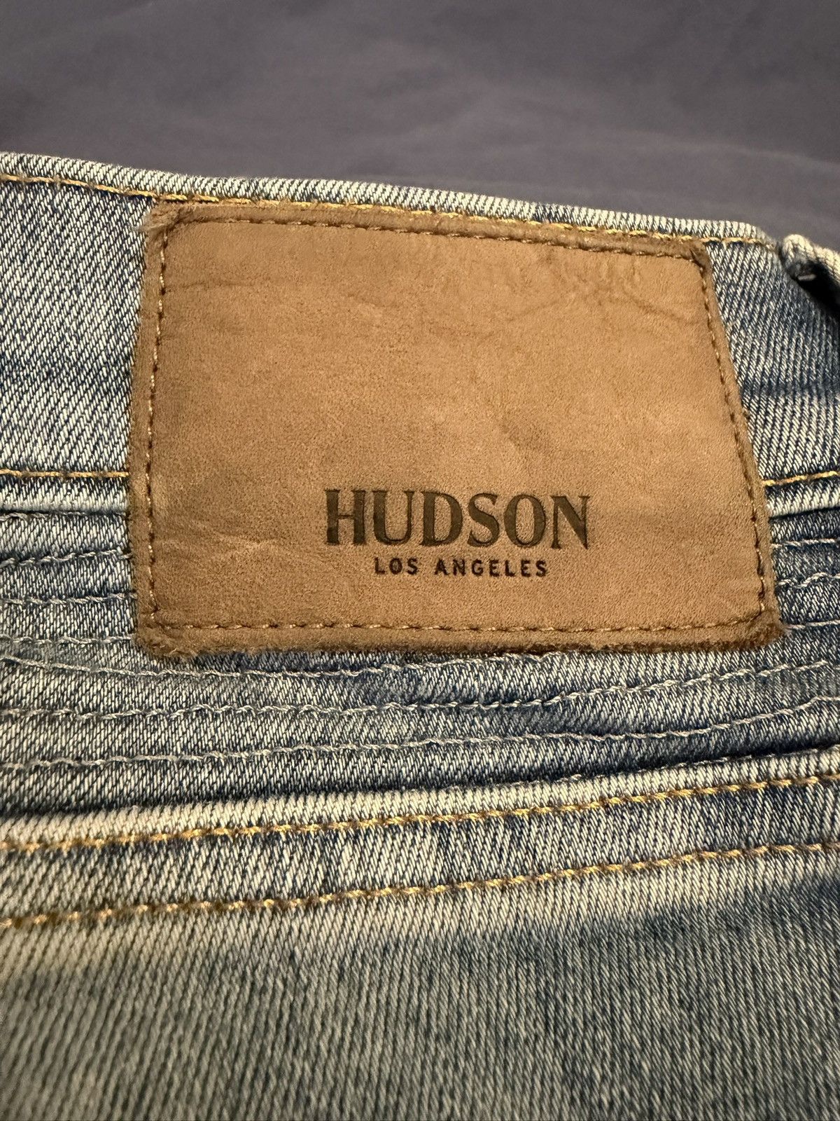 Hudson Hudson Blinder V.2 Skinny Biker Jeans Faded Blue Wash Sz 30 Size US 30 / EU 46 - 4 Thumbnail