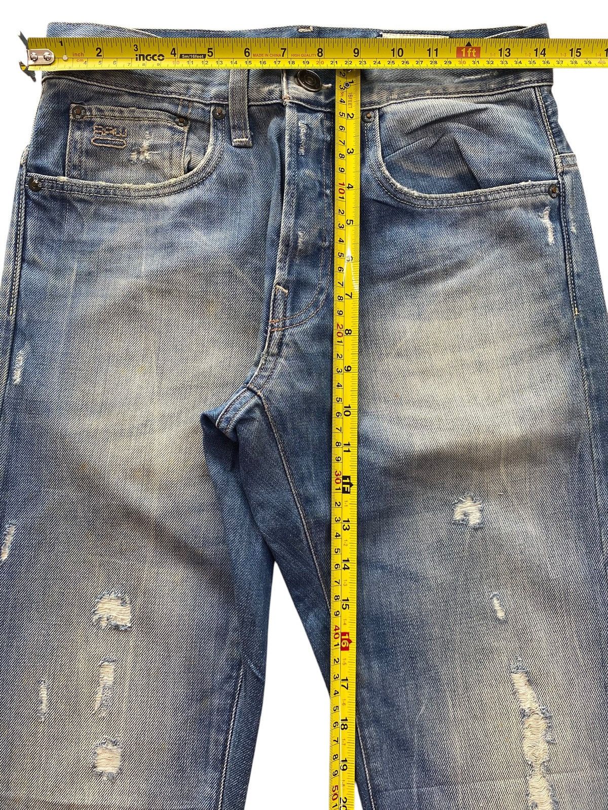 G-Star G-star Faded Wash Distressed Straight Leg Style Jeans Size US 28 / EU 44 - 6 Thumbnail