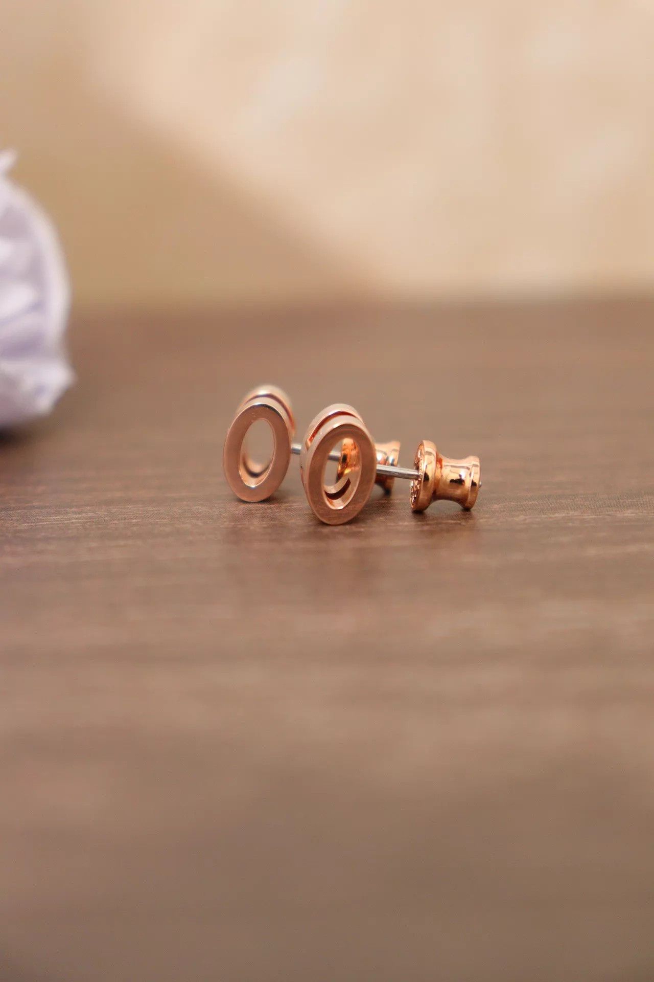 Hermes Hermès Pop H Mini Earrings Milk Tea Rose Gold Size ONE SIZE - 6 Thumbnail
