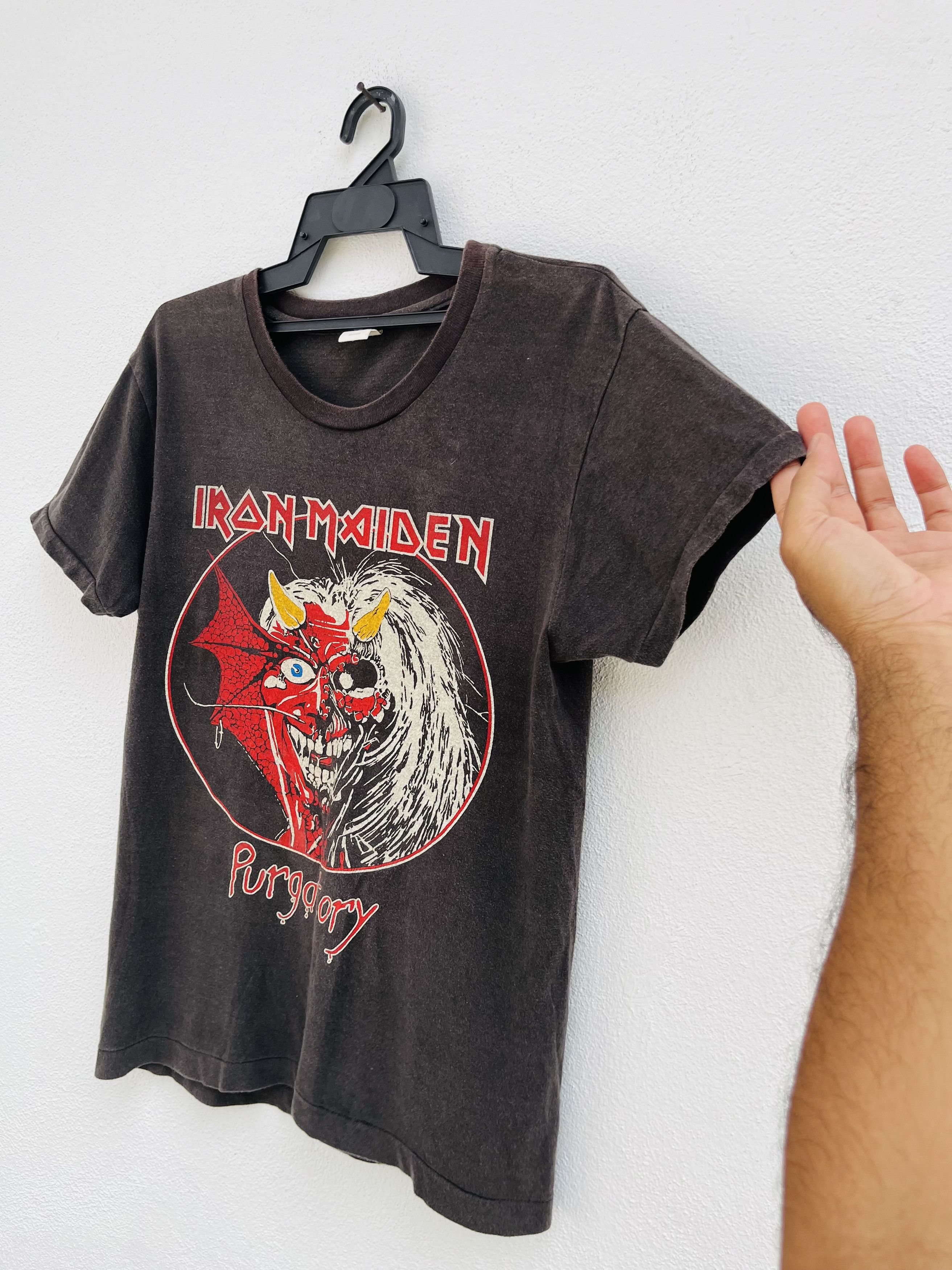 Band Tees × Iron Maiden × Vintage Vintage 80s Iron Maiden Purgatory Alive In America Size US M / EU 48-50 / 2 - 4 Thumbnail