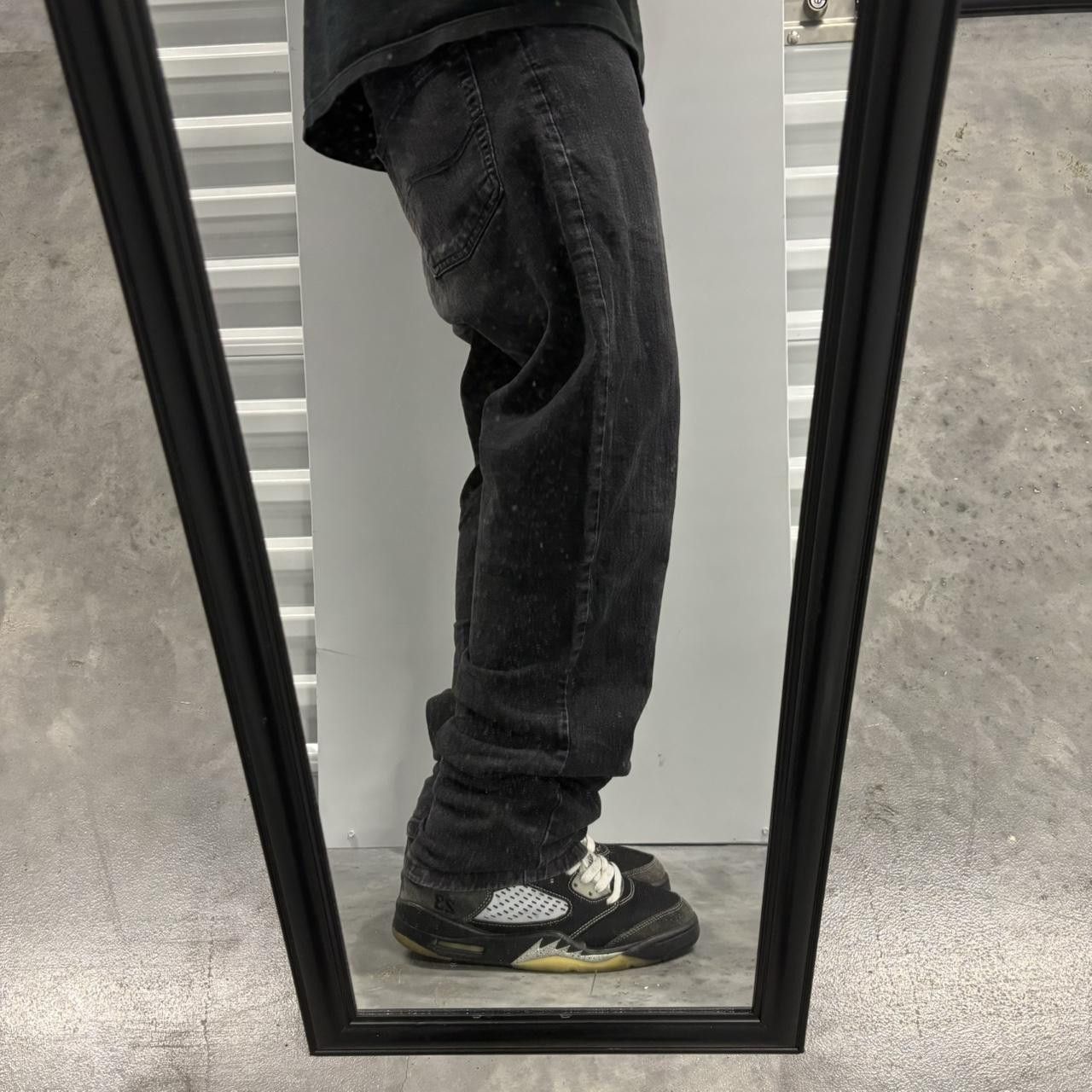 Japanese Brand × Vintage Crazy Vintage Y2K/2000s Grunge Faded Black Denim Jeans! Size US 34 / EU 50 - 2 Thumbnail