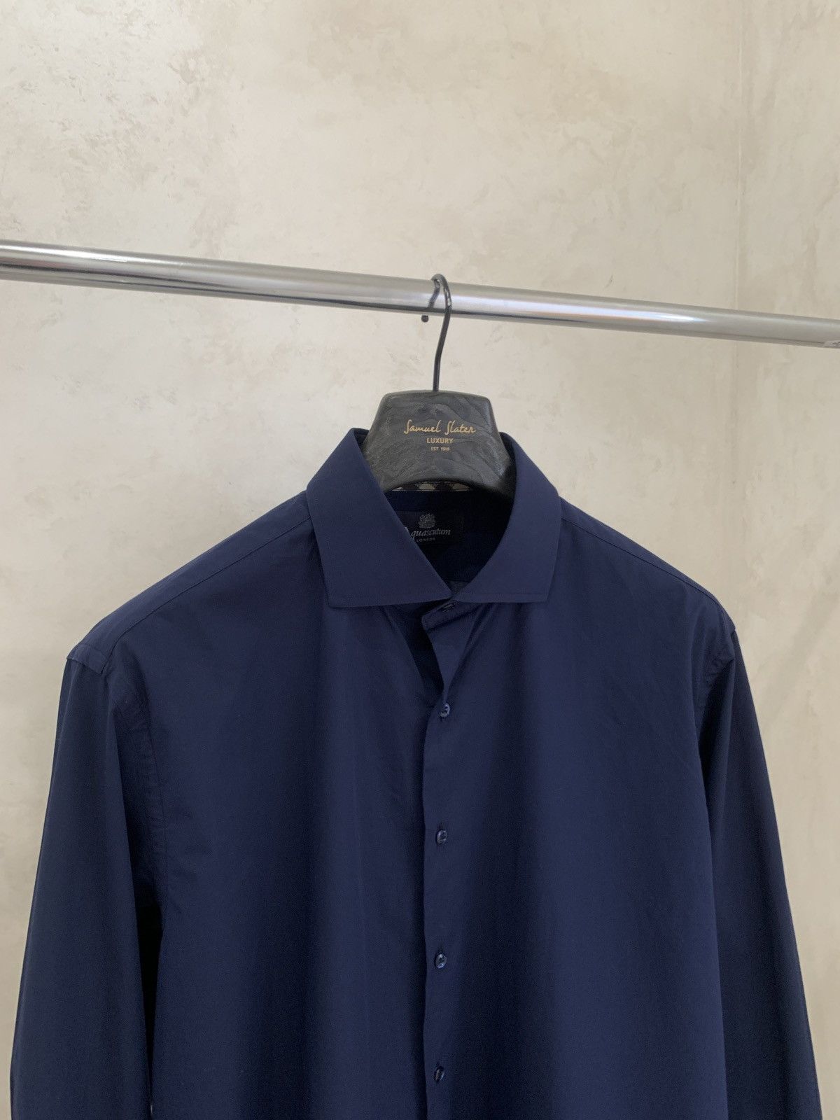 Aquascutum Aquascutum blue man shirt classic Size US XXL / EU 58 / 5 - 3 Thumbnail