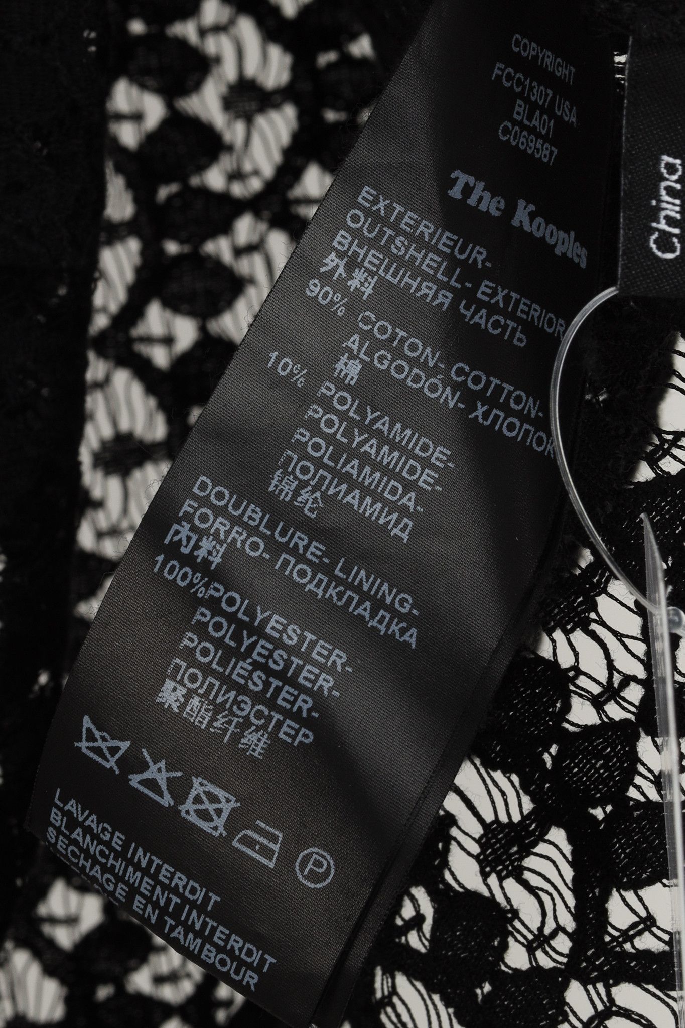 The Kooples The Kooples Black Lace Crystal-Button-Up Shirt Size XS / US 0-2 / IT 36-38 - 11 Thumbnail